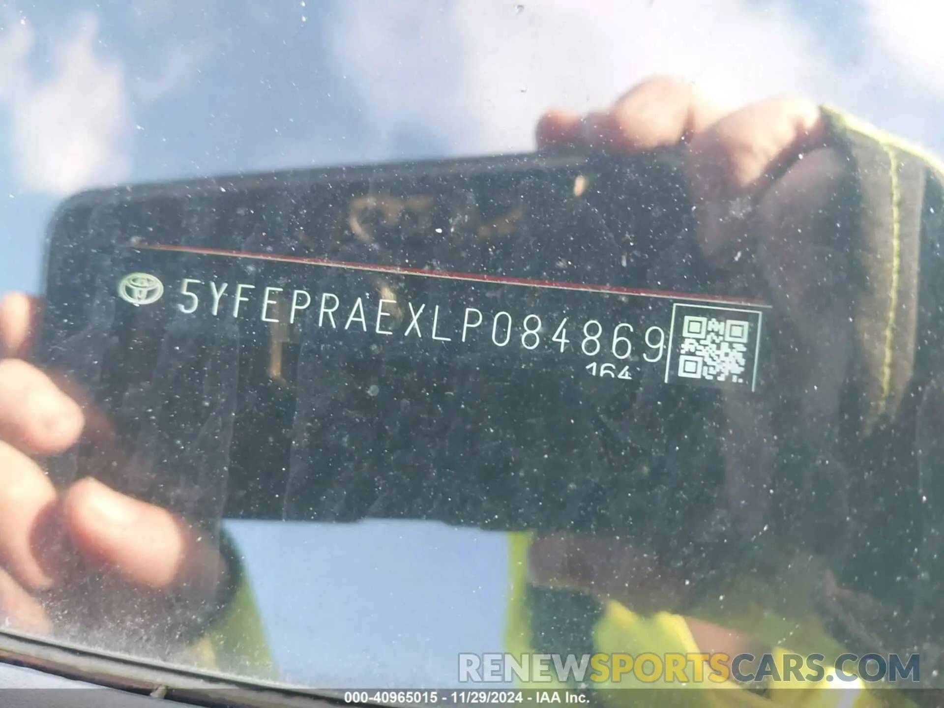 9 fotografías del automóvil dañado 5YFEPRAEXLP084869 TOYOTA COROLLA 2020