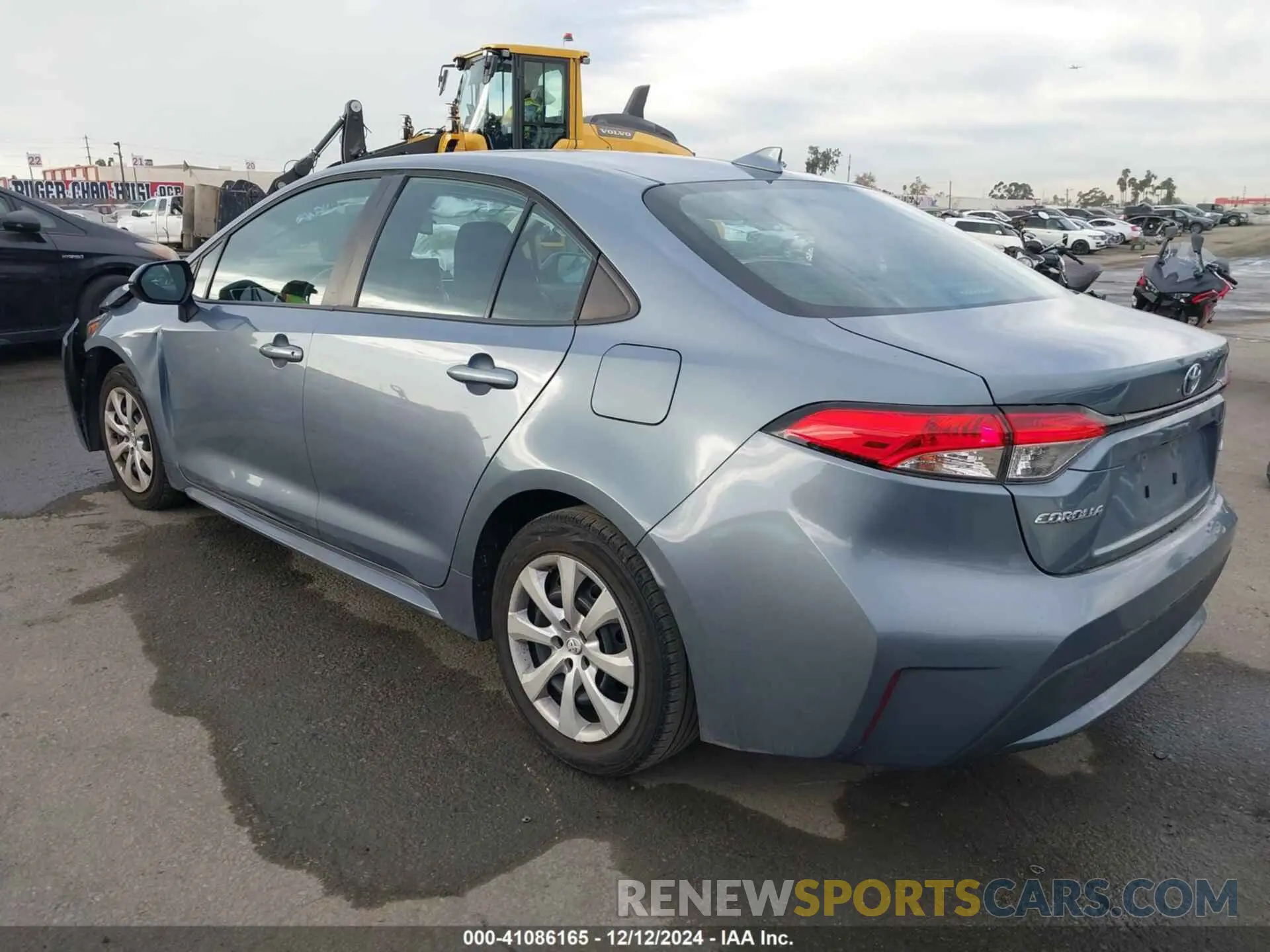3 fotografías del automóvil dañado 5YFEPRAEXLP104330 TOYOTA COROLLA 2020