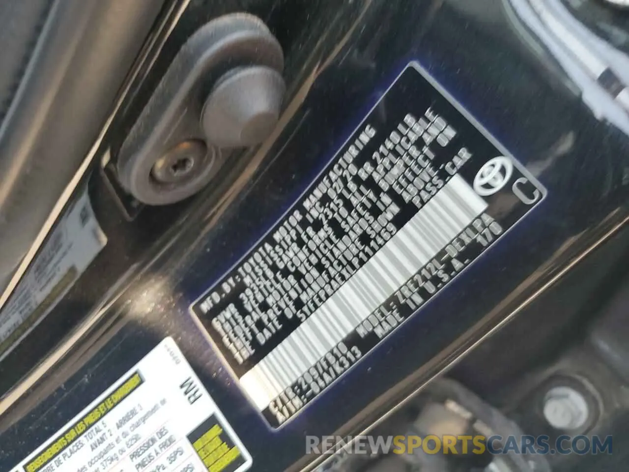 12 fotografías del automóvil dañado 5YFEPRAEXLP111469 TOYOTA COROLLA 2020