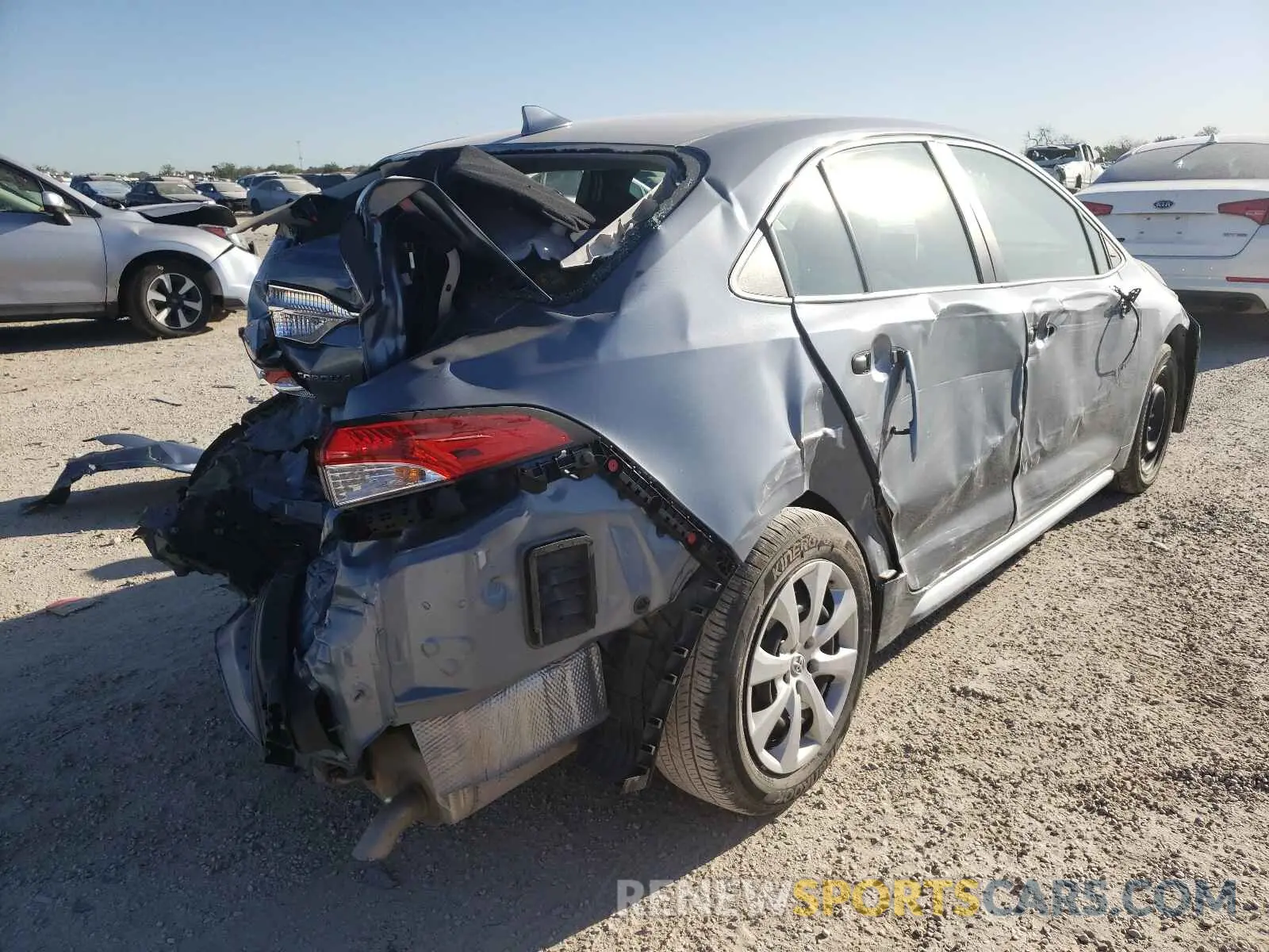 4 fotografías del automóvil dañado 5YFEPRAEXLP114257 TOYOTA COROLLA 2020