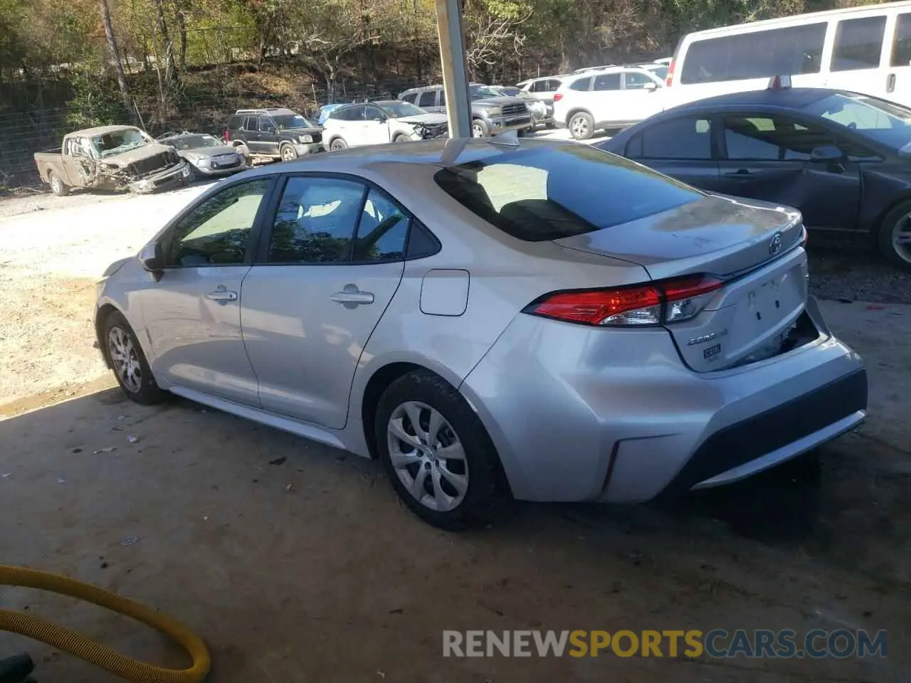 2 fotografías del automóvil dañado 5YFEPRAEXLP117143 TOYOTA COROLLA 2020