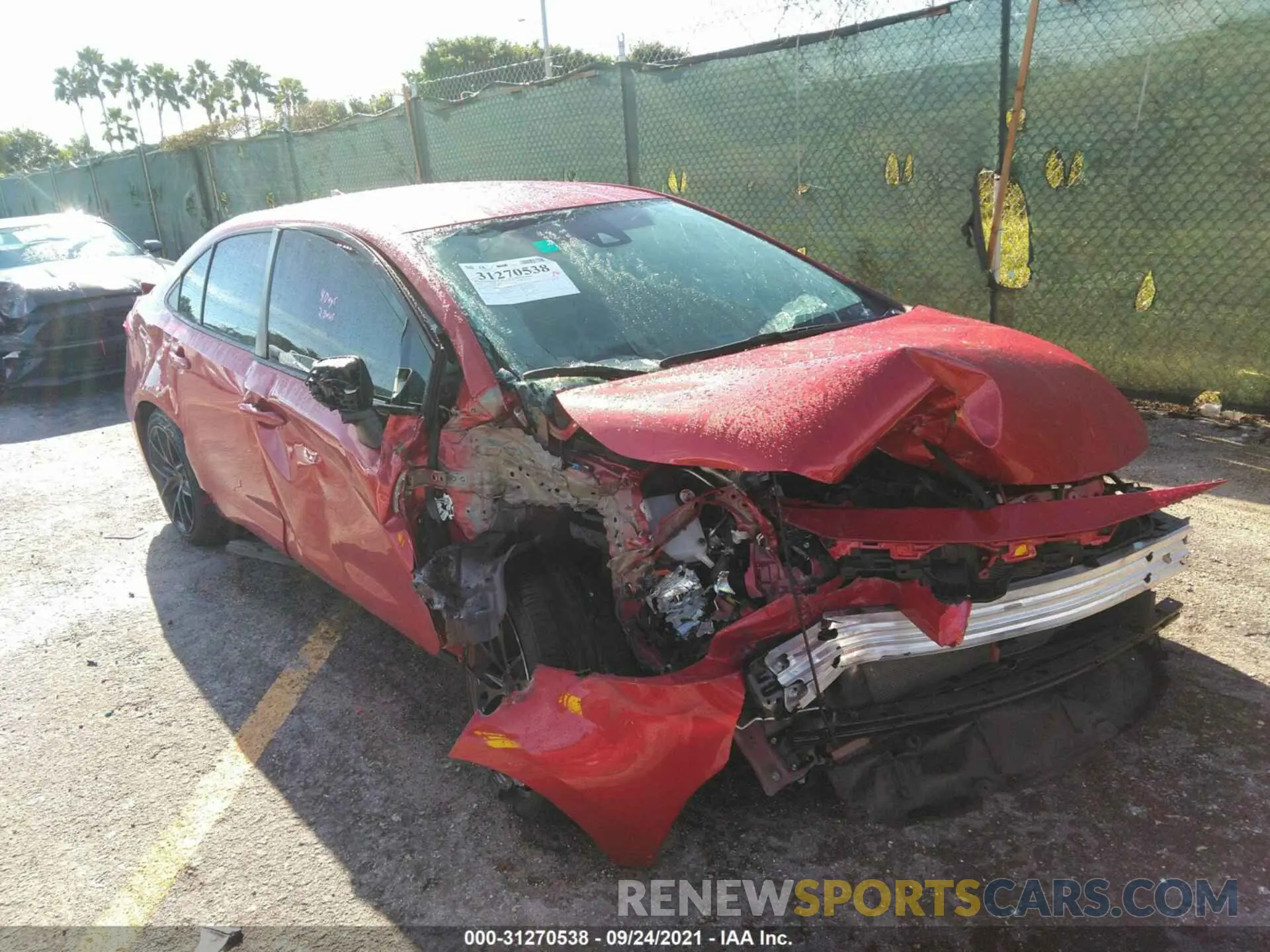 1 fotografías del automóvil dañado 5YFEPRAEXLP123136 TOYOTA COROLLA 2020