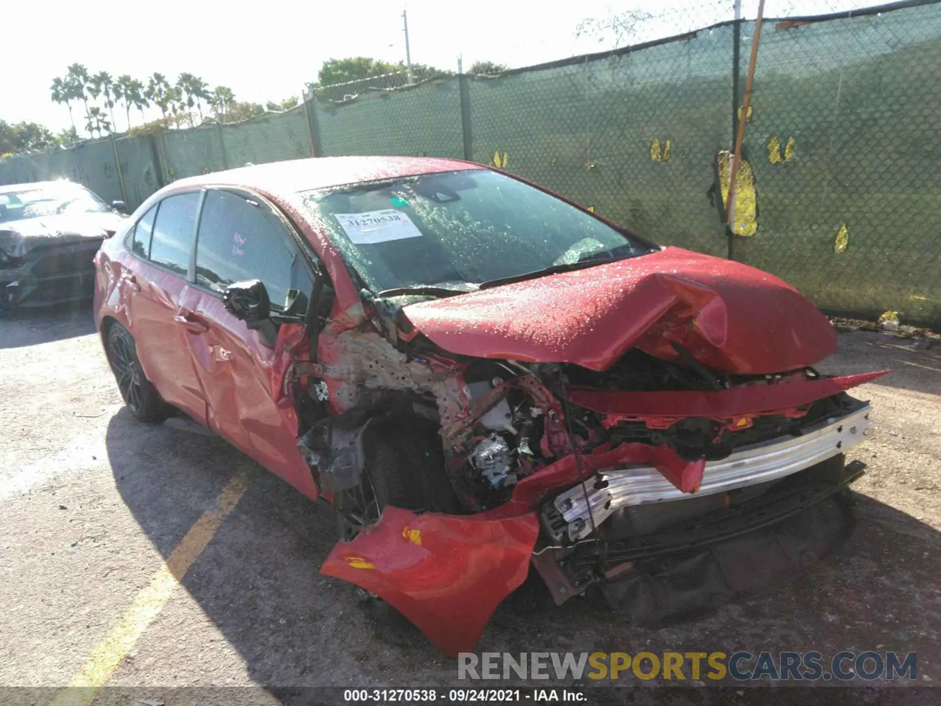 6 fotografías del automóvil dañado 5YFEPRAEXLP123136 TOYOTA COROLLA 2020