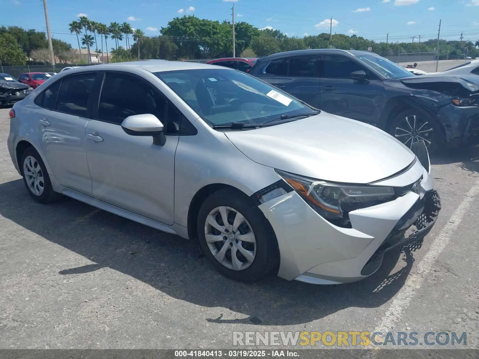 1 fotografías del automóvil dañado 5YFEPRAEXLP125579 TOYOTA COROLLA 2020