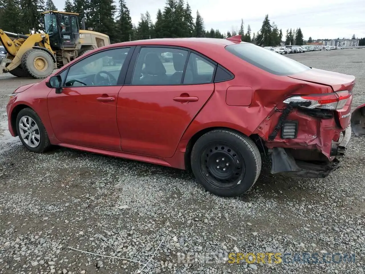 2 fotografías del automóvil dañado 5YFEPRAEXLP139028 TOYOTA COROLLA 2020