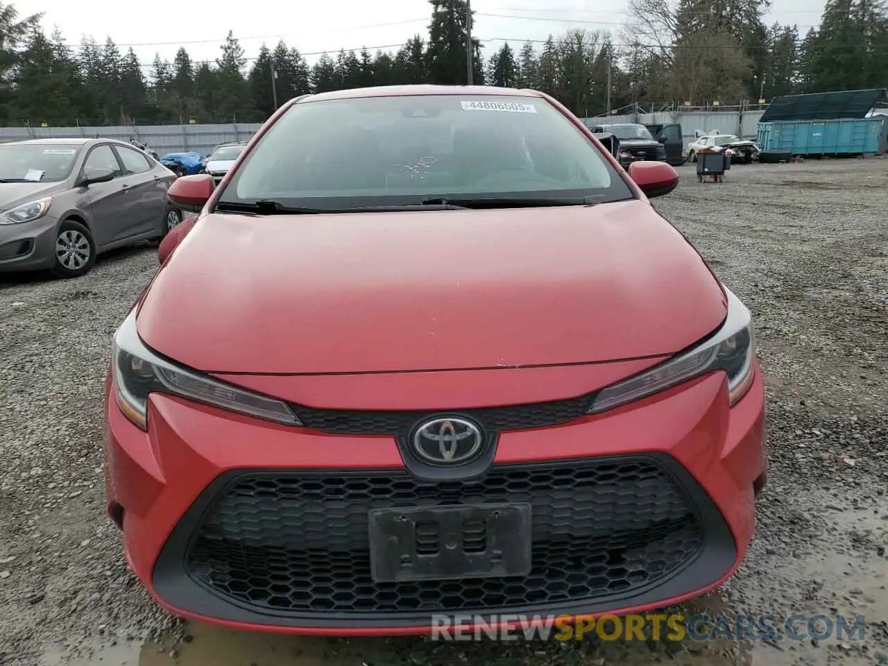 5 fotografías del automóvil dañado 5YFEPRAEXLP139028 TOYOTA COROLLA 2020