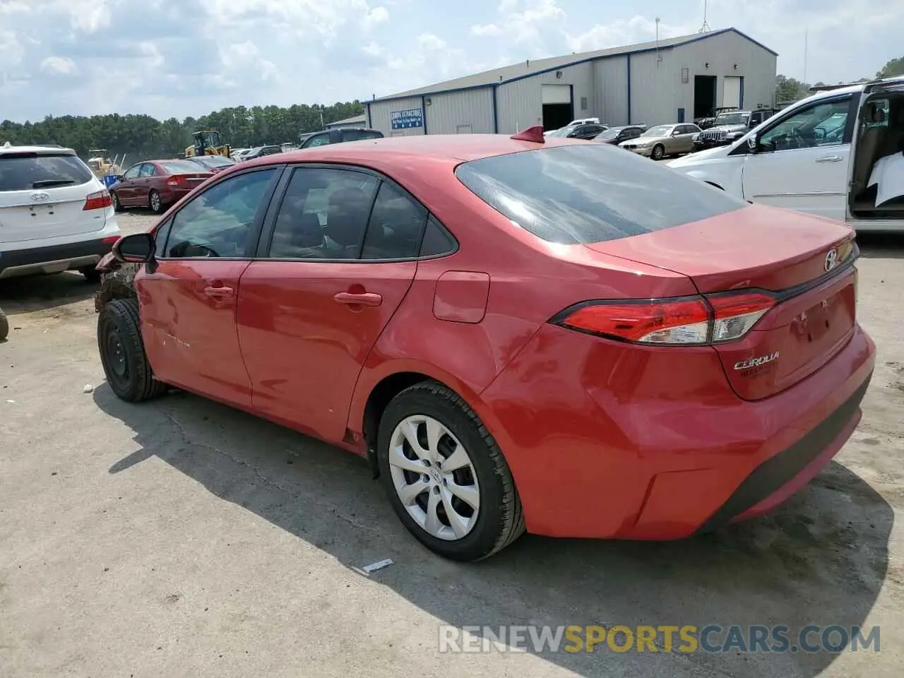 2 fotografías del automóvil dañado 5YFEPRAEXLP140275 TOYOTA COROLLA 2020