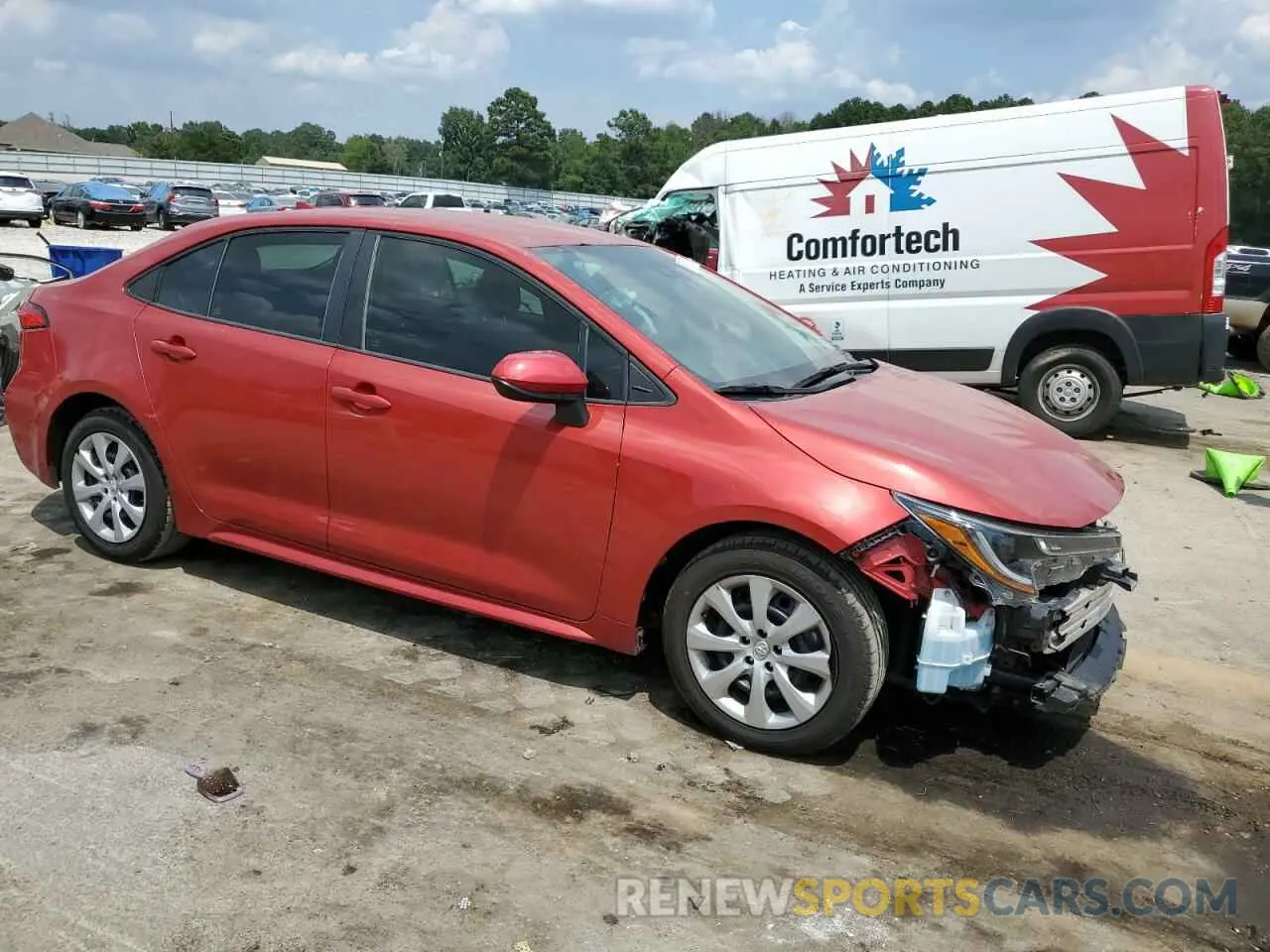 4 fotografías del automóvil dañado 5YFEPRAEXLP140275 TOYOTA COROLLA 2020