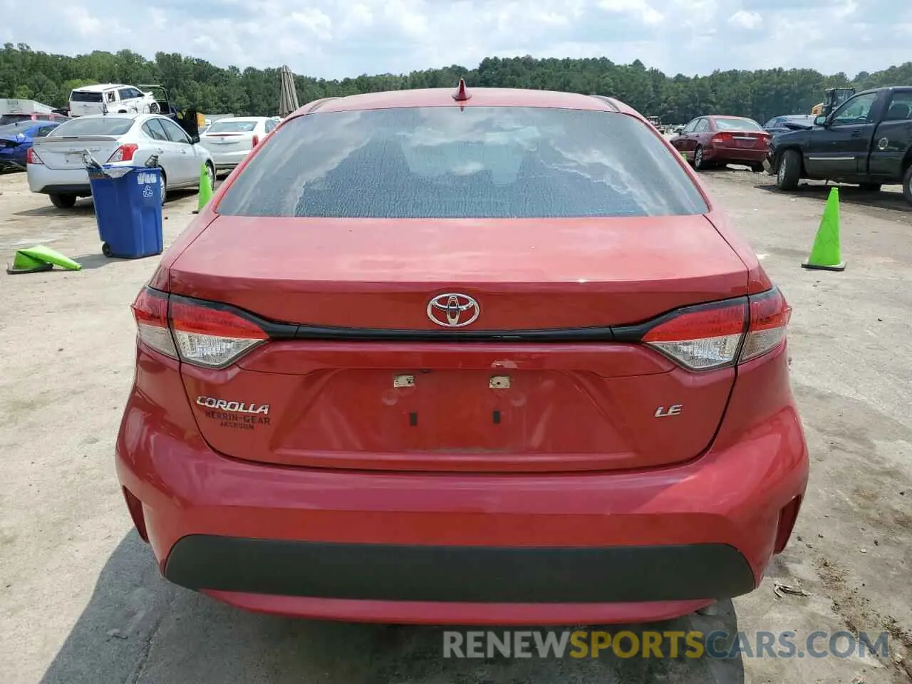 6 fotografías del automóvil dañado 5YFEPRAEXLP140275 TOYOTA COROLLA 2020