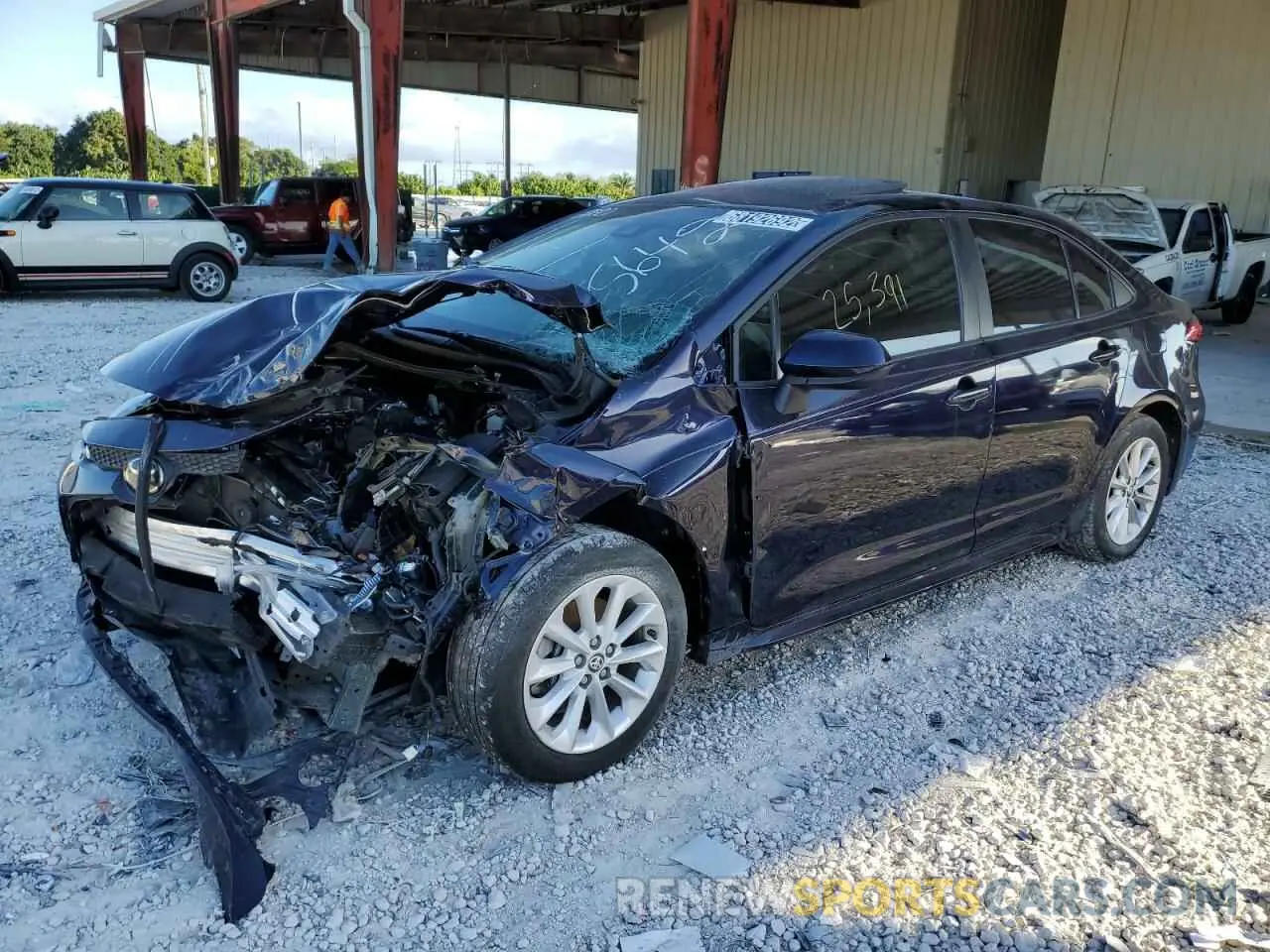1 fotografías del automóvil dañado 5YFHPRAE0LP045642 TOYOTA COROLLA 2020