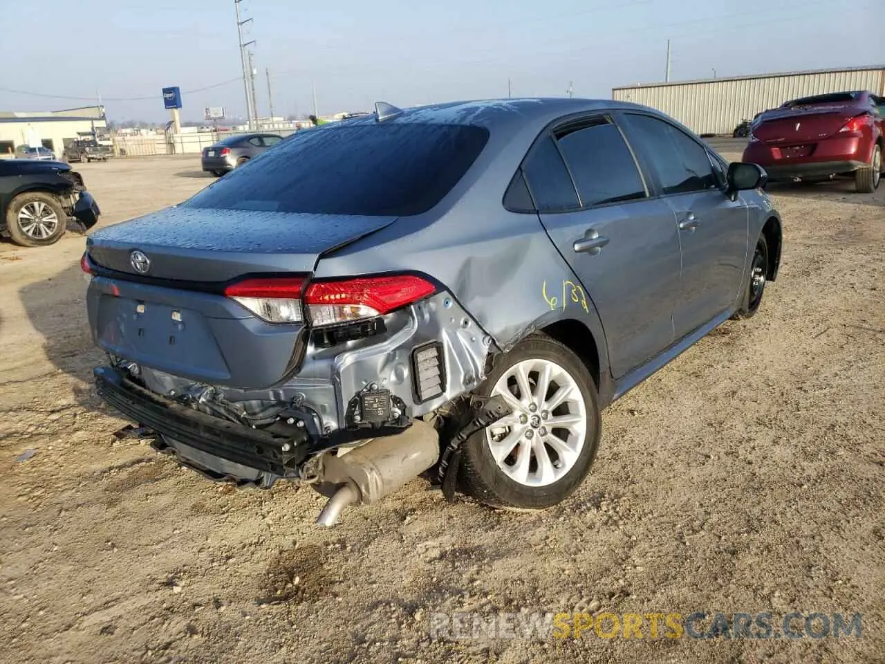 4 fotografías del automóvil dañado 5YFHPRAE5LP017030 TOYOTA COROLLA 2020