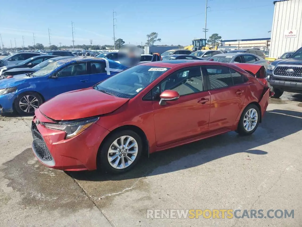 1 fotografías del automóvil dañado 5YFHPRAE5LP033521 TOYOTA COROLLA 2020