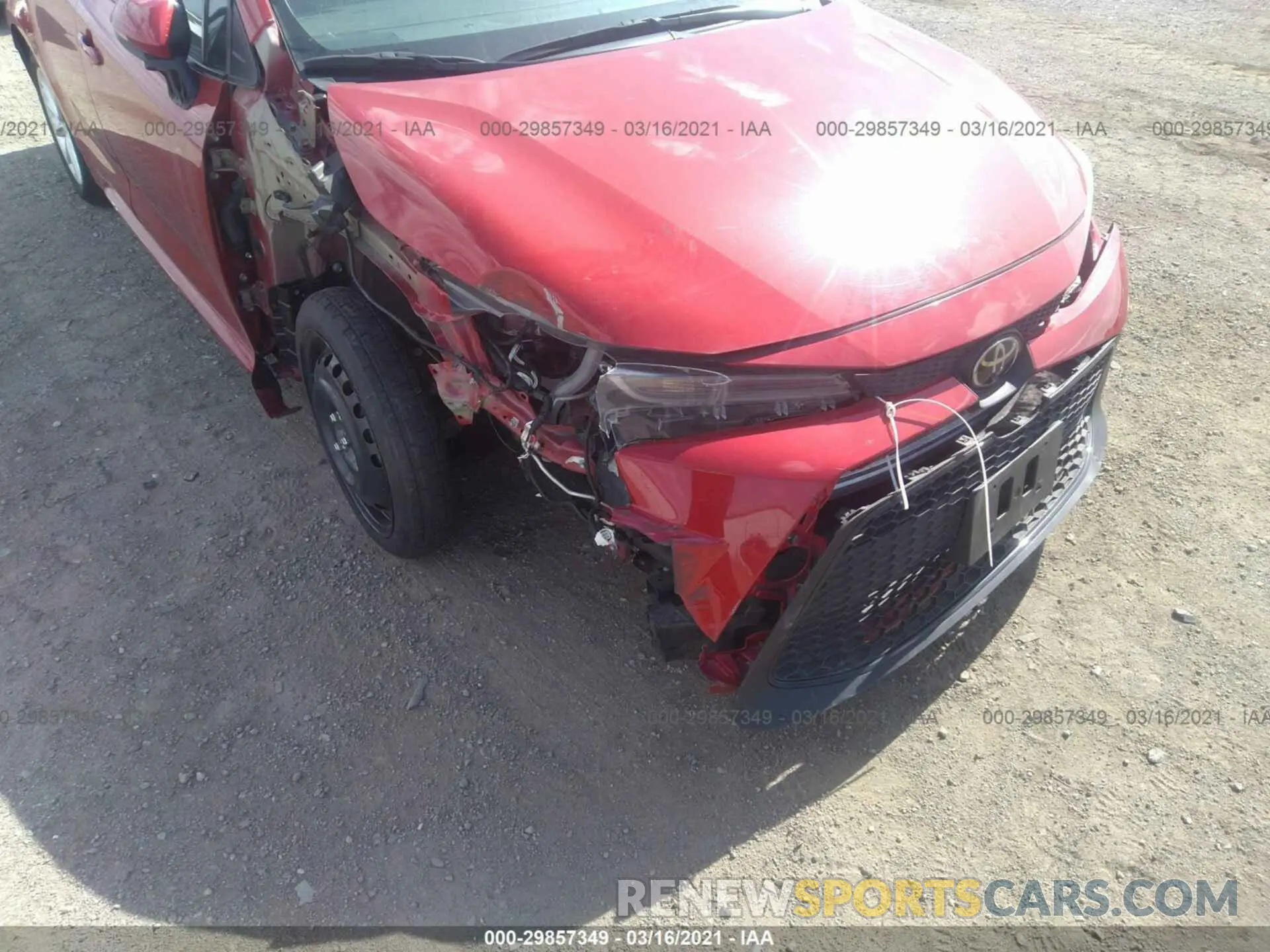 6 fotografías del automóvil dañado 5YFHPRAE8LP046246 TOYOTA COROLLA 2020