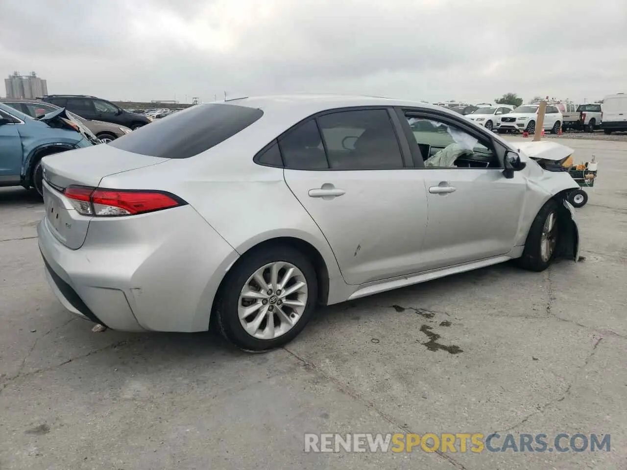 3 fotografías del automóvil dañado 5YFHPRAE9LP021808 TOYOTA COROLLA 2020