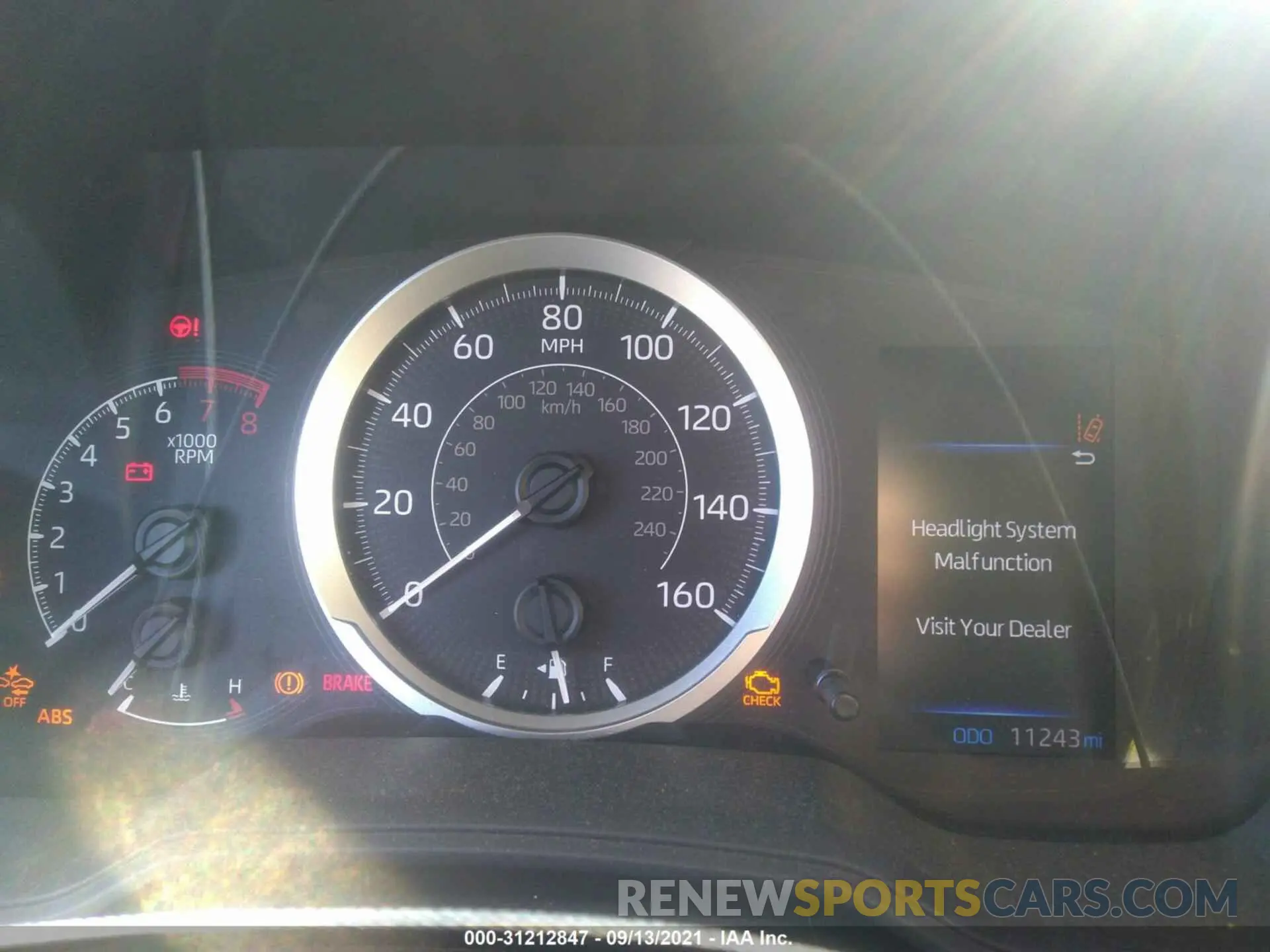 7 fotografías del automóvil dañado 5YFHPRAE9LP047762 TOYOTA COROLLA 2020