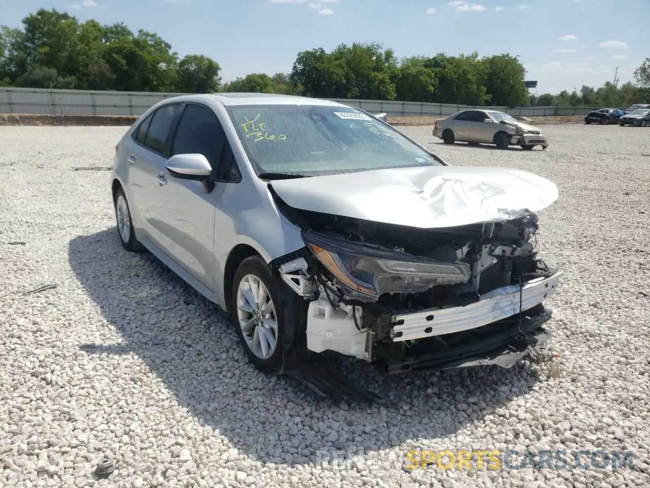 1 fotografías del automóvil dañado 5YFHPRAEXLP033904 TOYOTA COROLLA 2020
