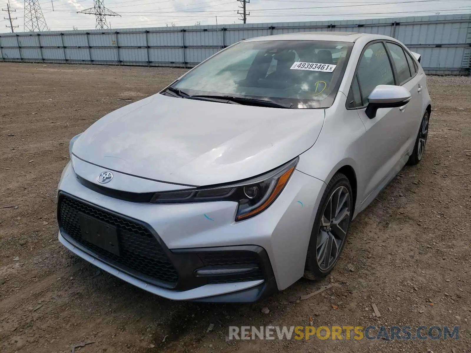 2 fotografías del automóvil dañado 5YFP4RCE3LP027573 TOYOTA COROLLA 2020
