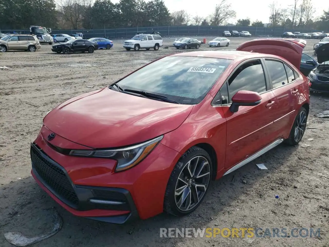 2 fotografías del automóvil dañado 5YFP4RCE5LP042737 TOYOTA COROLLA 2020