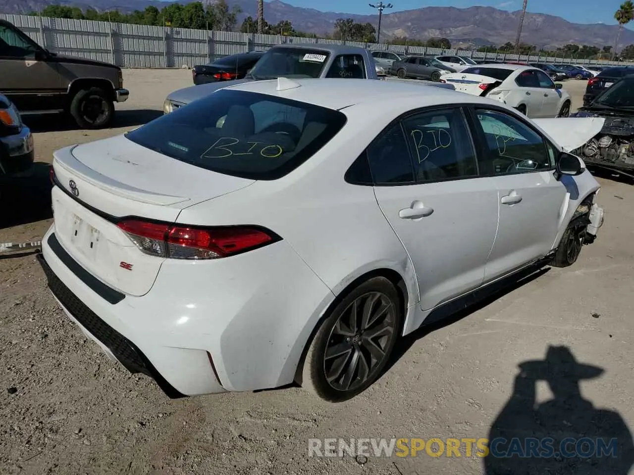 4 fotografías del automóvil dañado 5YFS4RCE0LP026830 TOYOTA COROLLA 2020