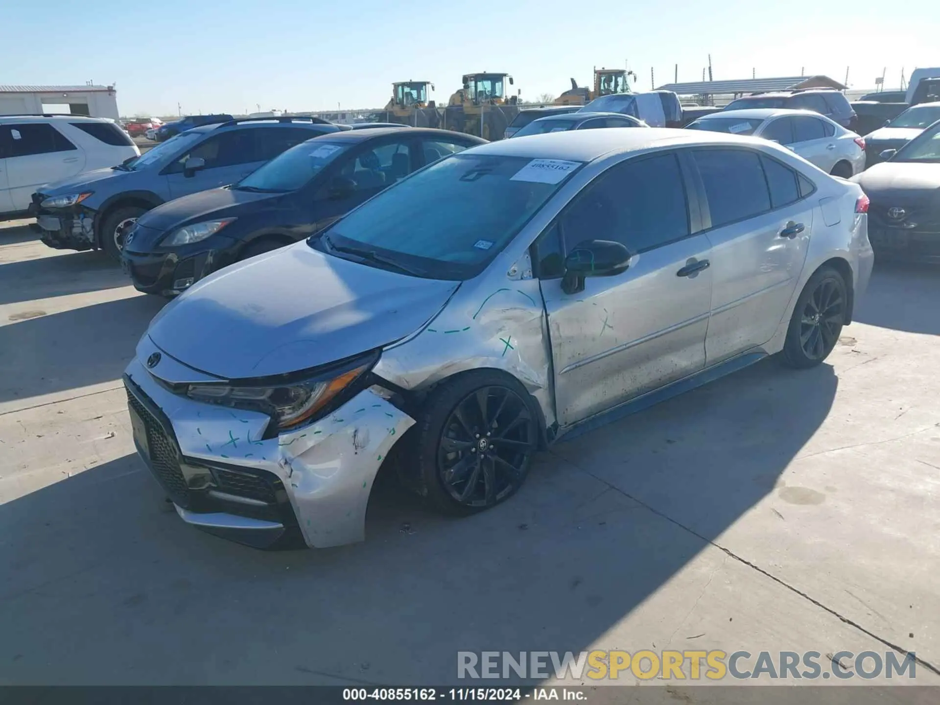 2 fotografías del automóvil dañado 5YFS4RCE1LP052109 TOYOTA COROLLA 2020