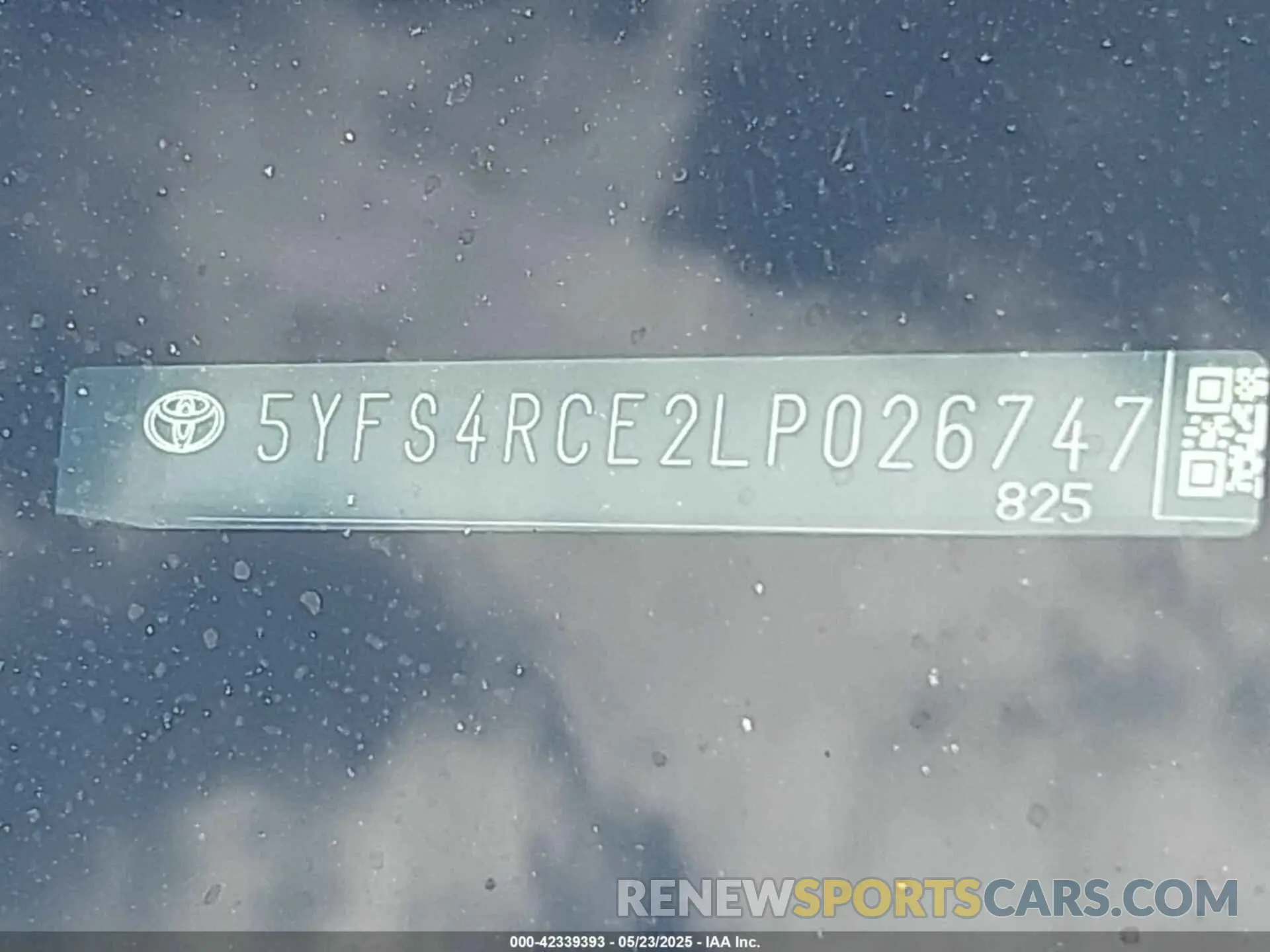 9 fotografías del automóvil dañado 5YFS4RCE2LP026747 TOYOTA COROLLA 2020