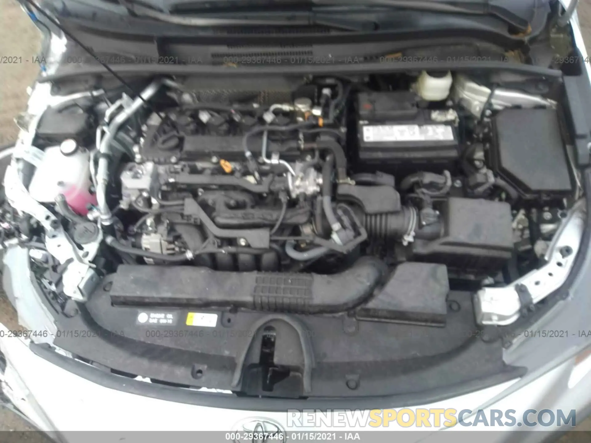 10 fotografías del automóvil dañado 5YFS4RCE3LP050555 TOYOTA COROLLA 2020