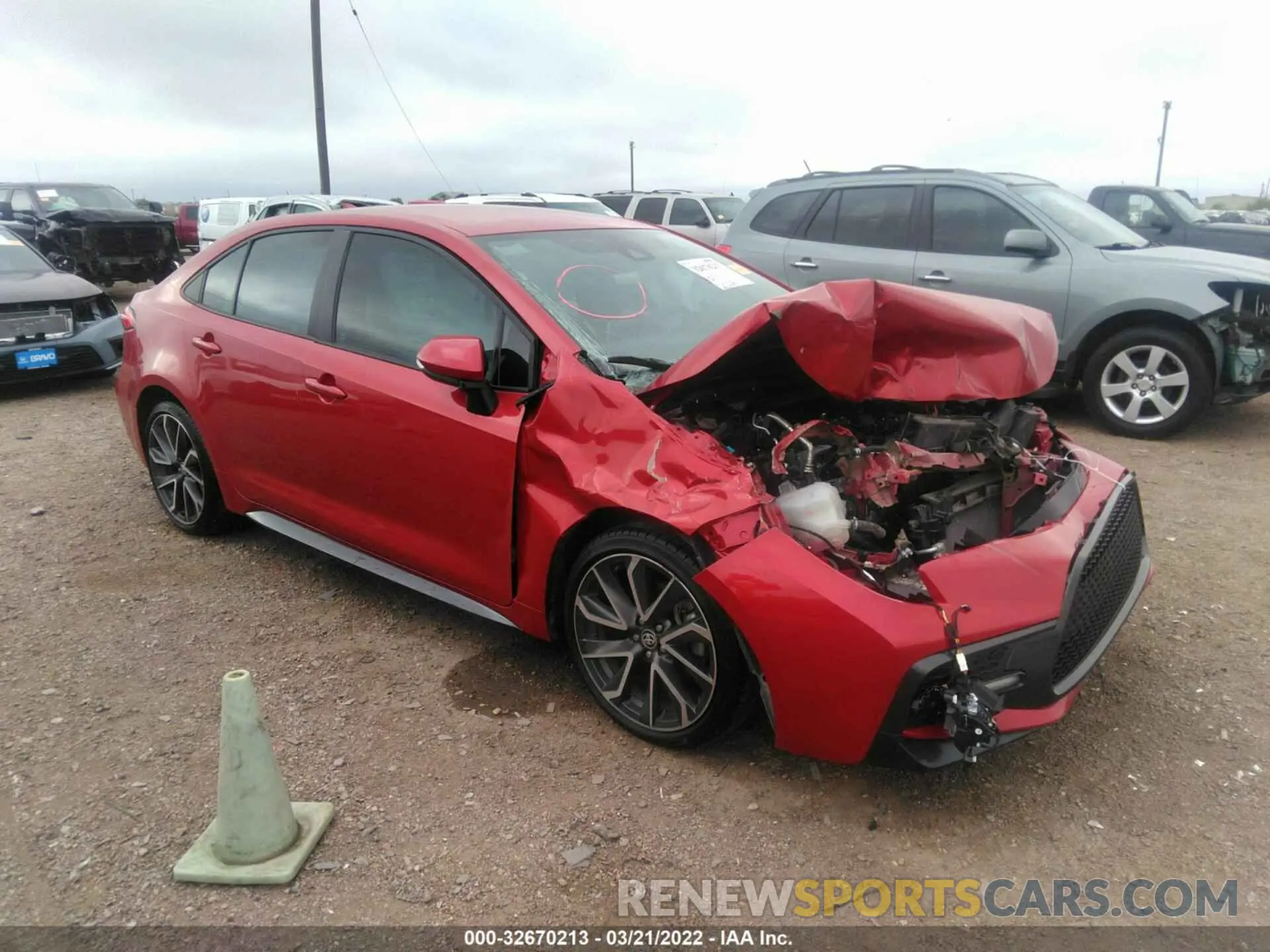 1 fotografías del automóvil dañado 5YFS4RCE3LP052435 TOYOTA COROLLA 2020