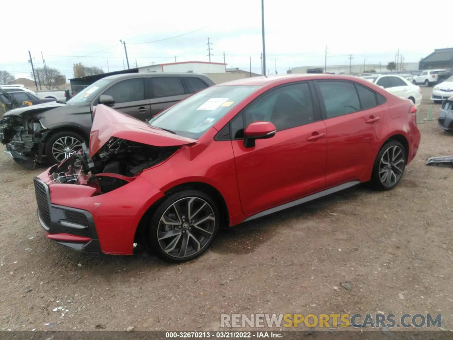 2 fotografías del automóvil dañado 5YFS4RCE3LP052435 TOYOTA COROLLA 2020