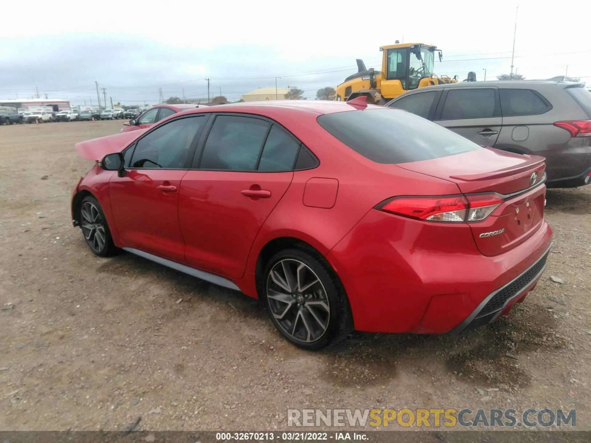 3 fotografías del automóvil dañado 5YFS4RCE3LP052435 TOYOTA COROLLA 2020