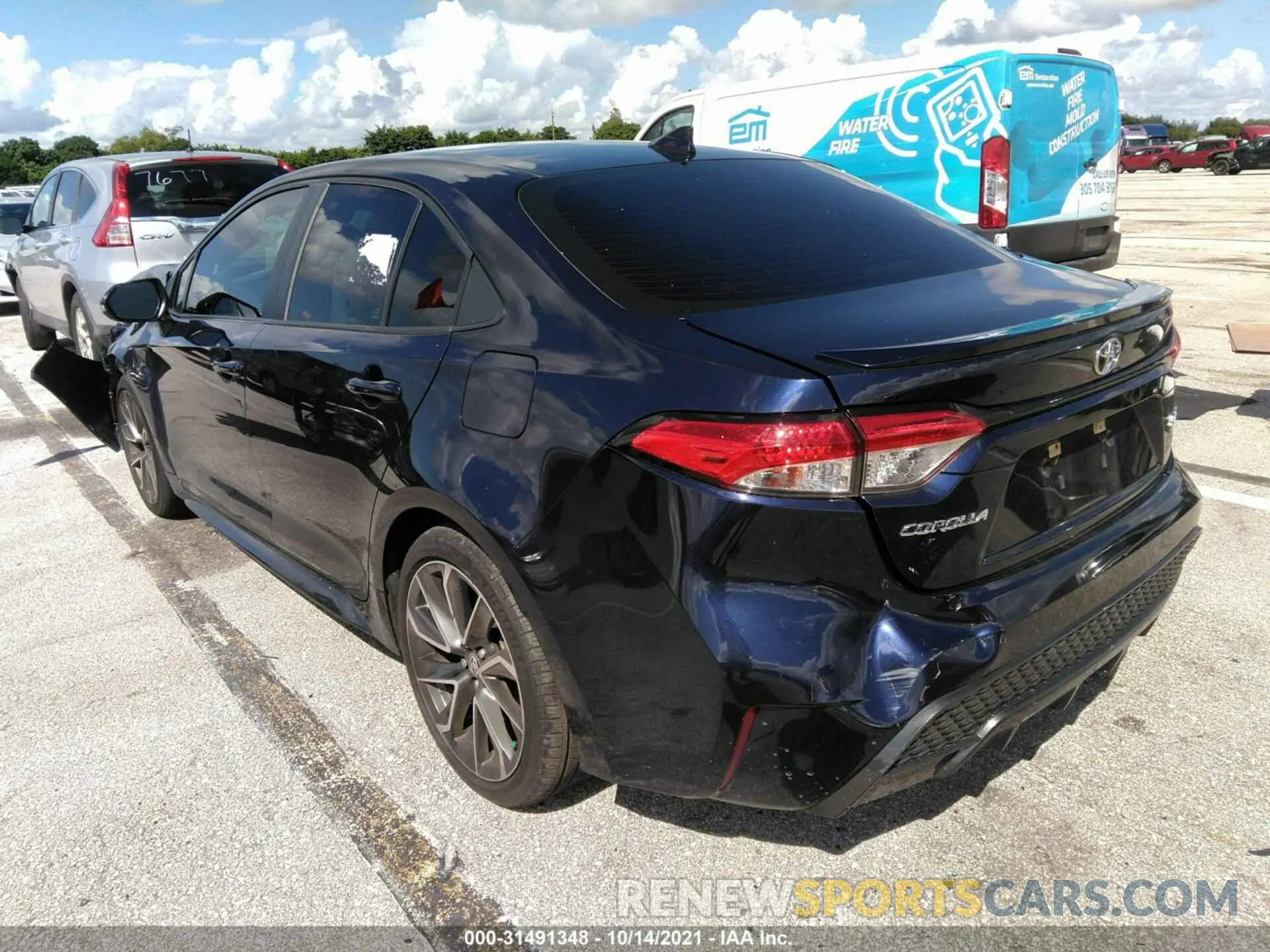 3 fotografías del automóvil dañado 5YFS4RCE5LP010106 TOYOTA COROLLA 2020