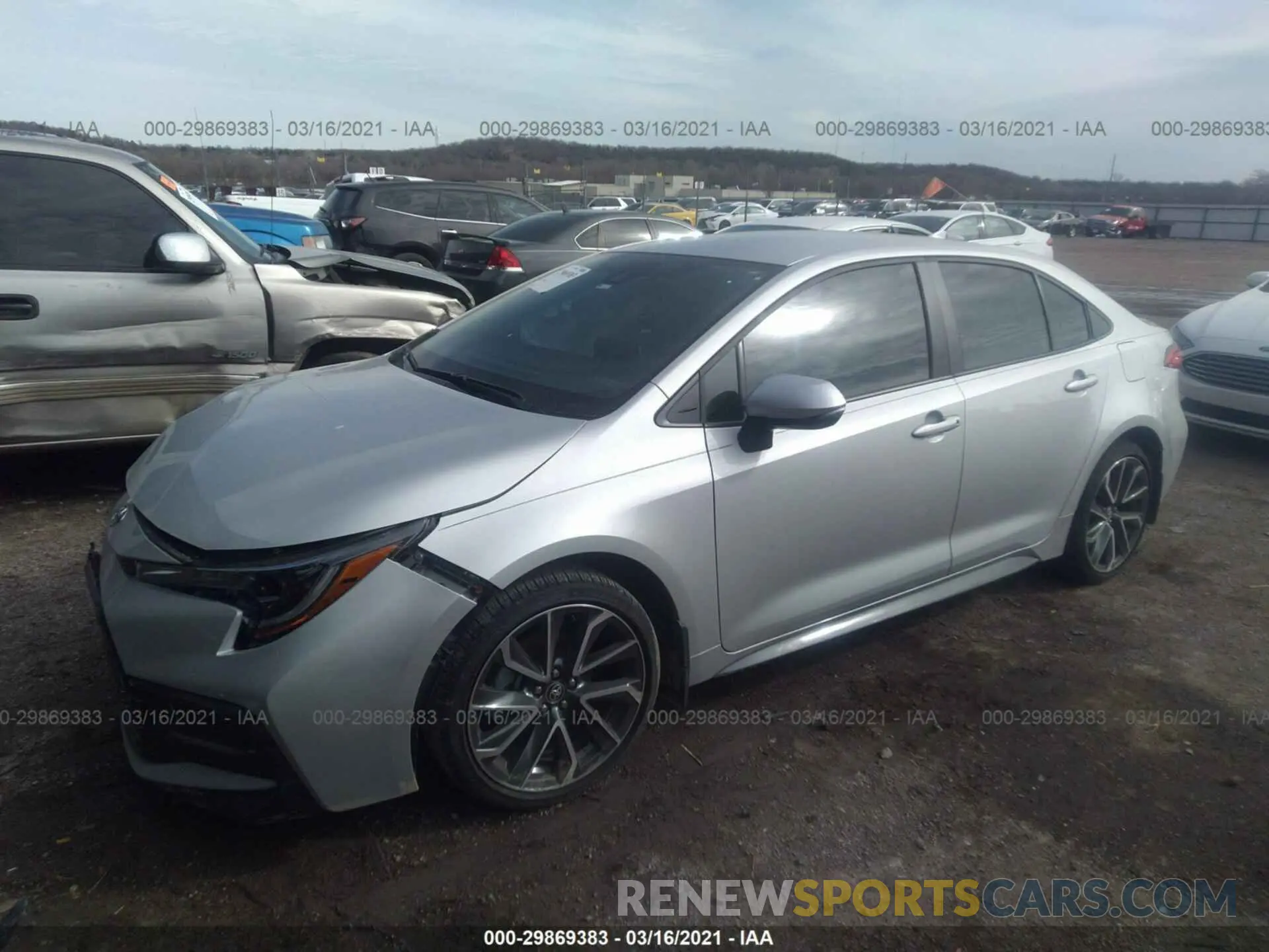 2 fotografías del automóvil dañado 5YFS4RCE5LP021459 TOYOTA COROLLA 2020