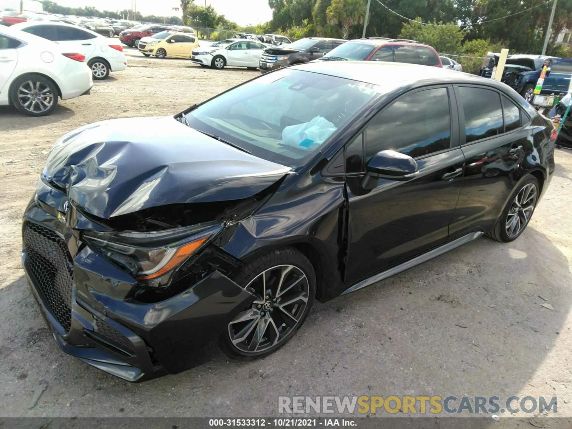 2 fotografías del automóvil dañado 5YFS4RCE6LP043325 TOYOTA COROLLA 2020