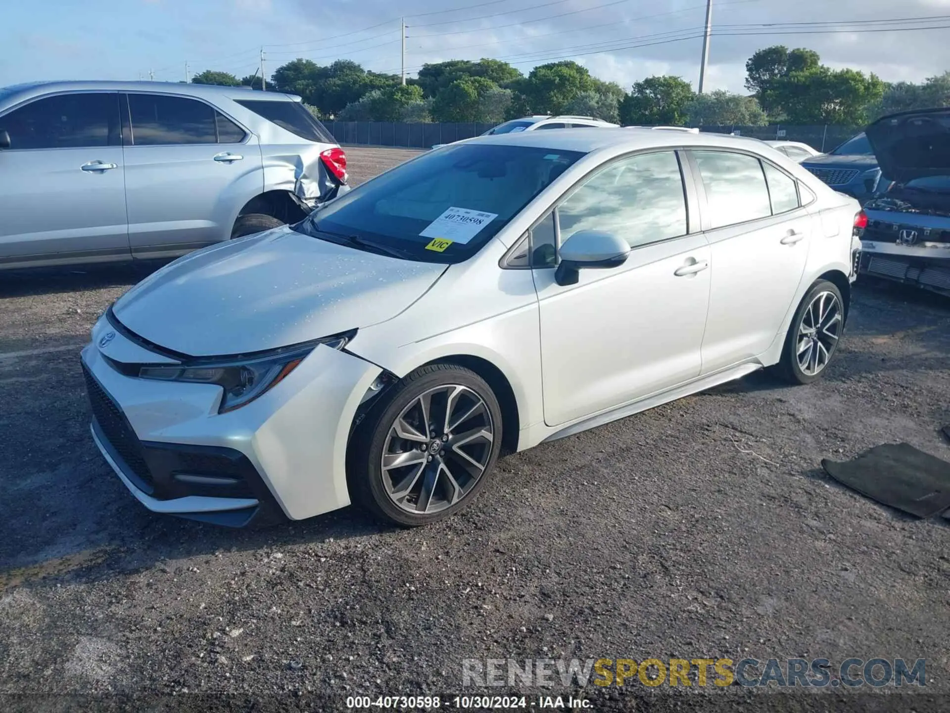 2 fotografías del automóvil dañado 5YFS4RCE8LP042029 TOYOTA COROLLA 2020