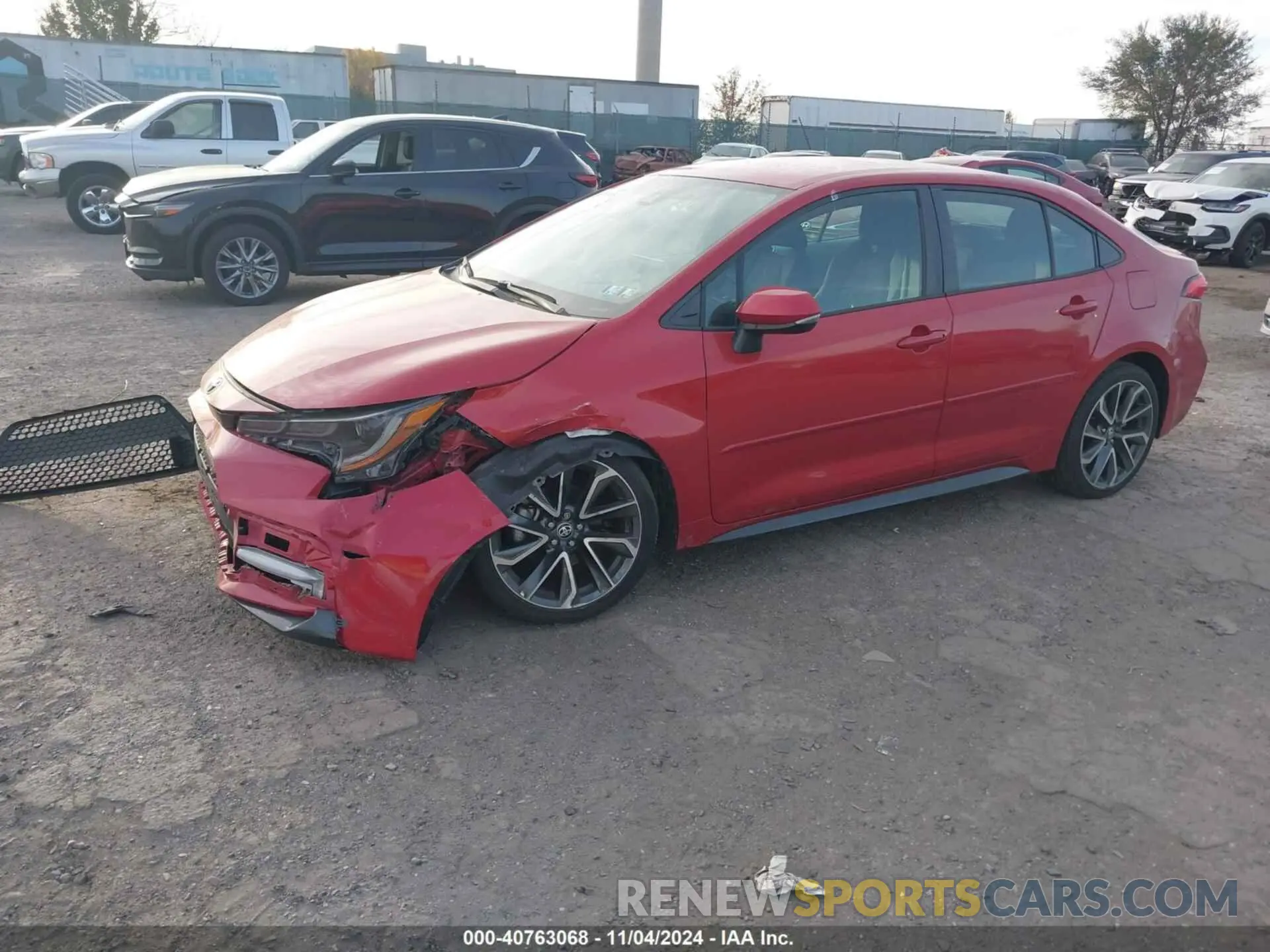 2 fotografías del automóvil dañado 5YFS4RCE9LP054836 TOYOTA COROLLA 2020