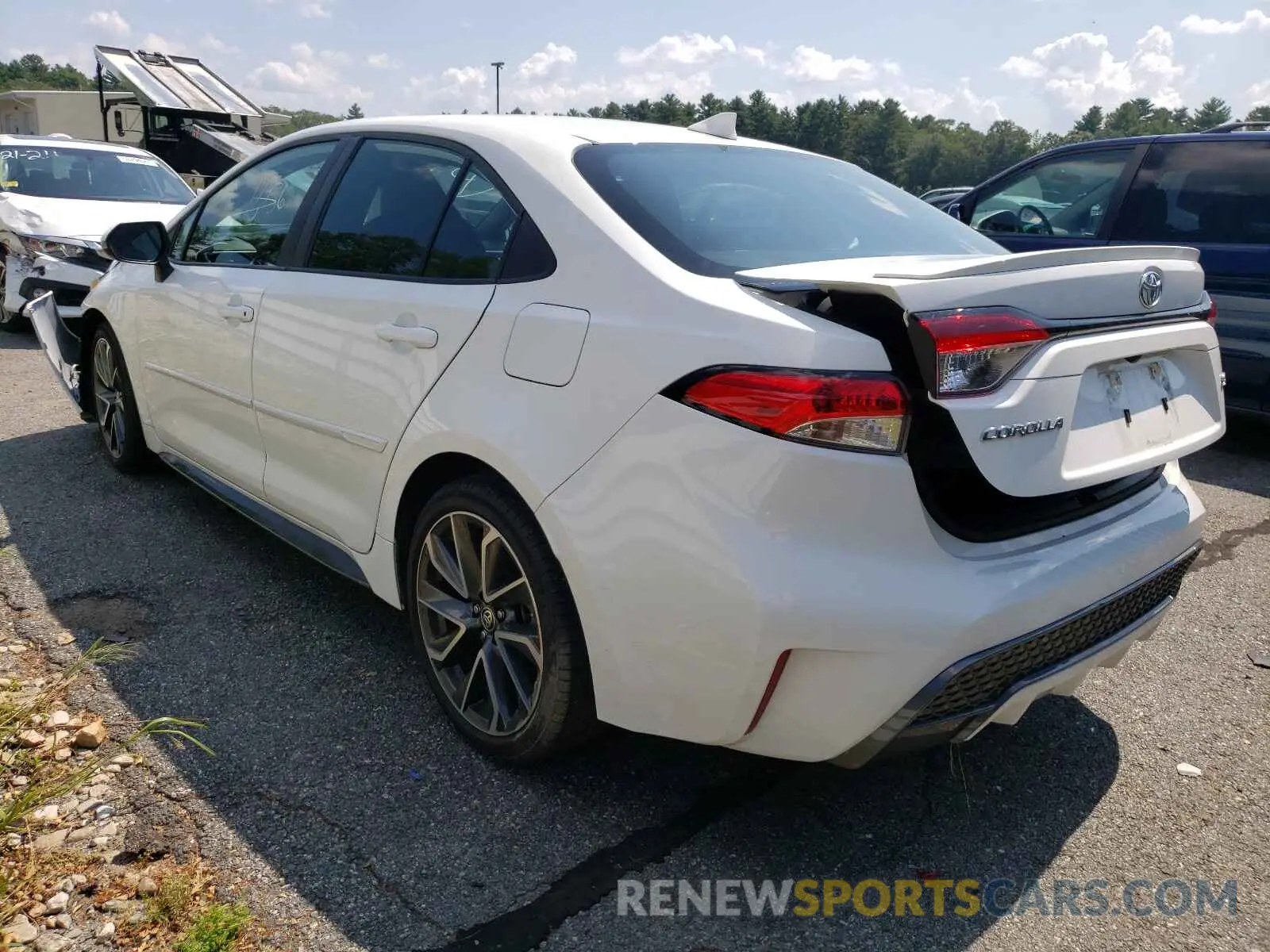 3 fotografías del automóvil dañado 5YFS4RCEXLP036345 TOYOTA COROLLA 2020