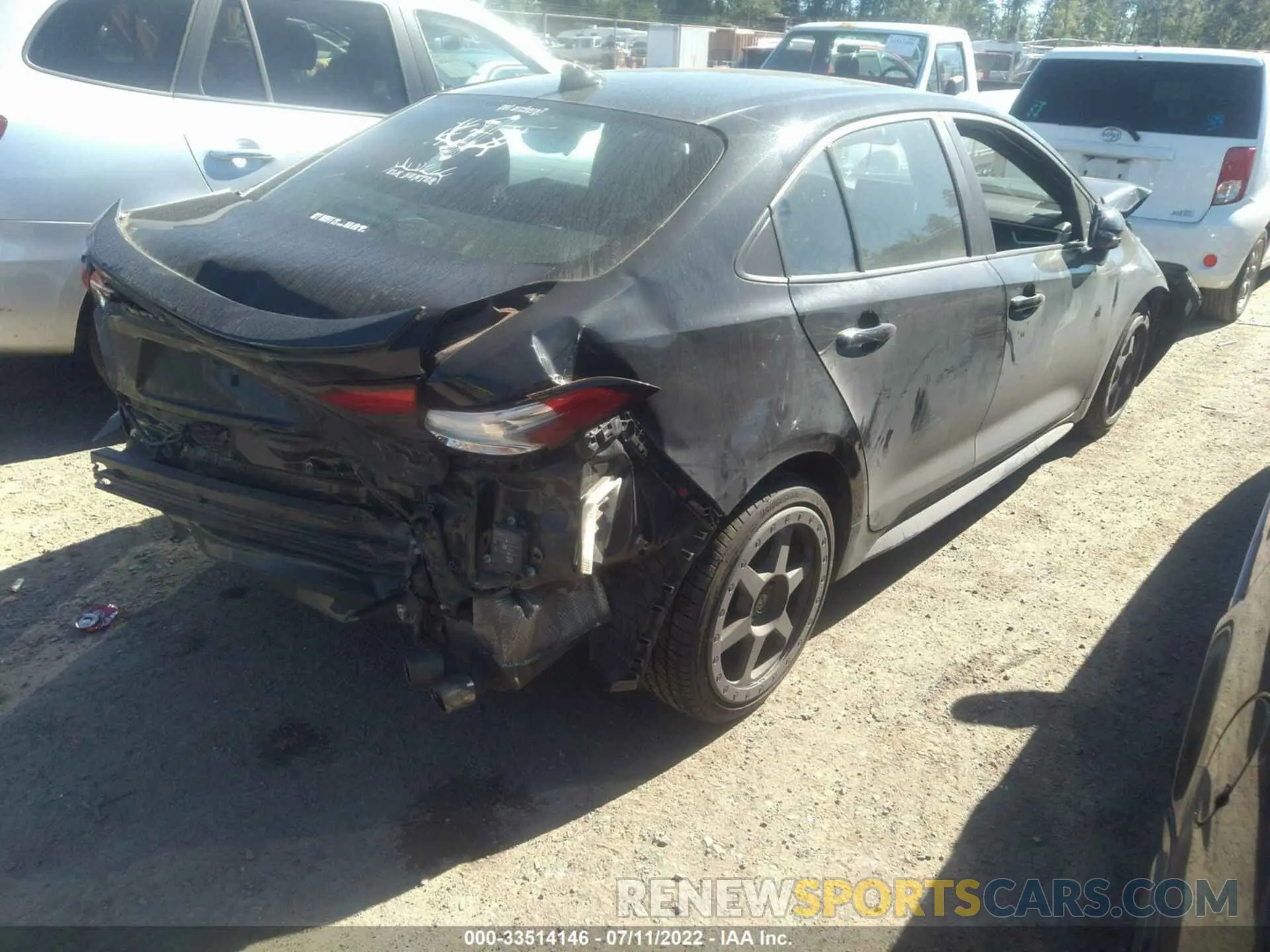4 fotografías del automóvil dañado 5YFT4RCE4LP003216 TOYOTA COROLLA 2020