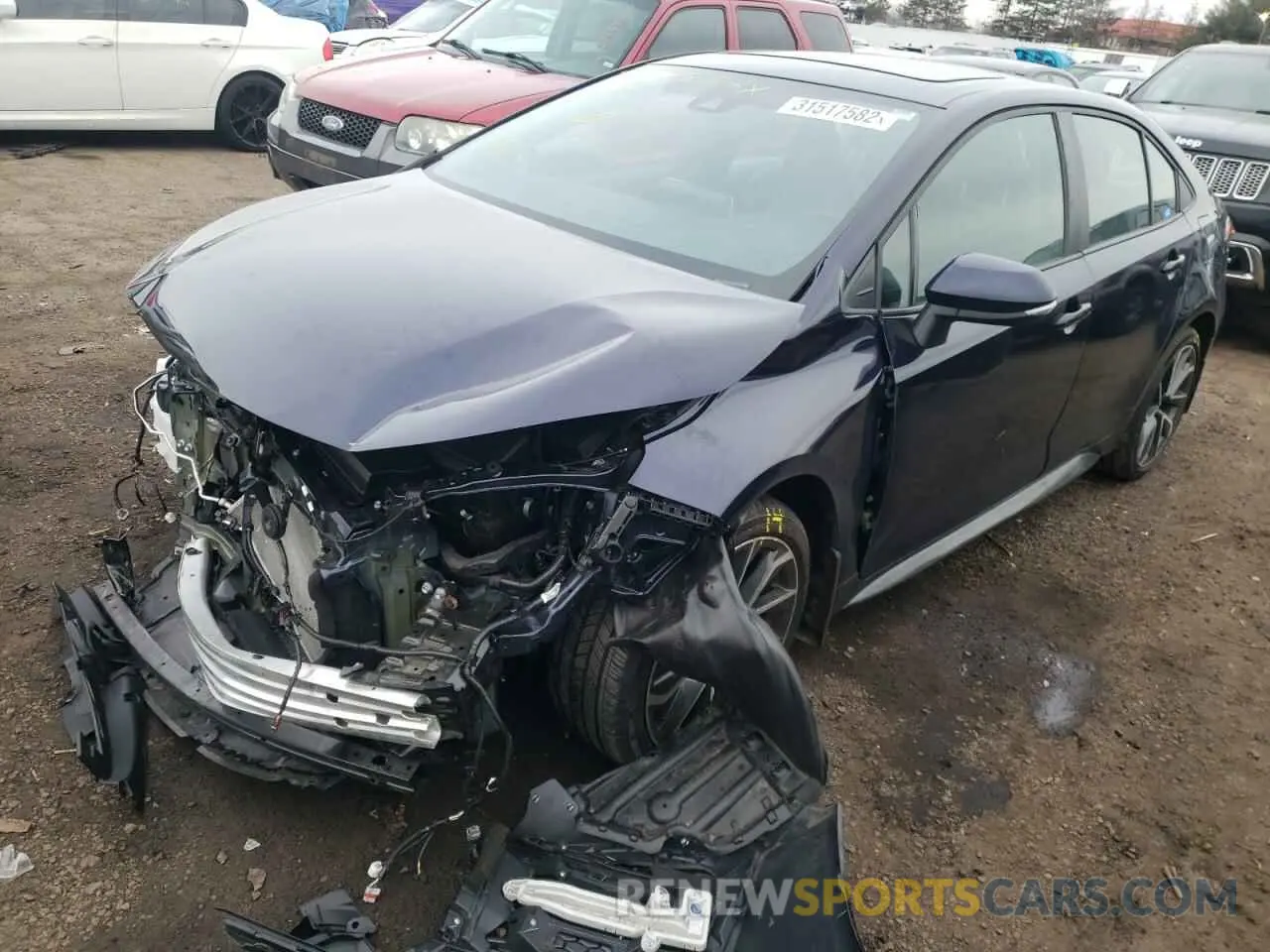 2 fotografías del automóvil dañado 5YFT4RCE7LP026411 TOYOTA COROLLA 2020