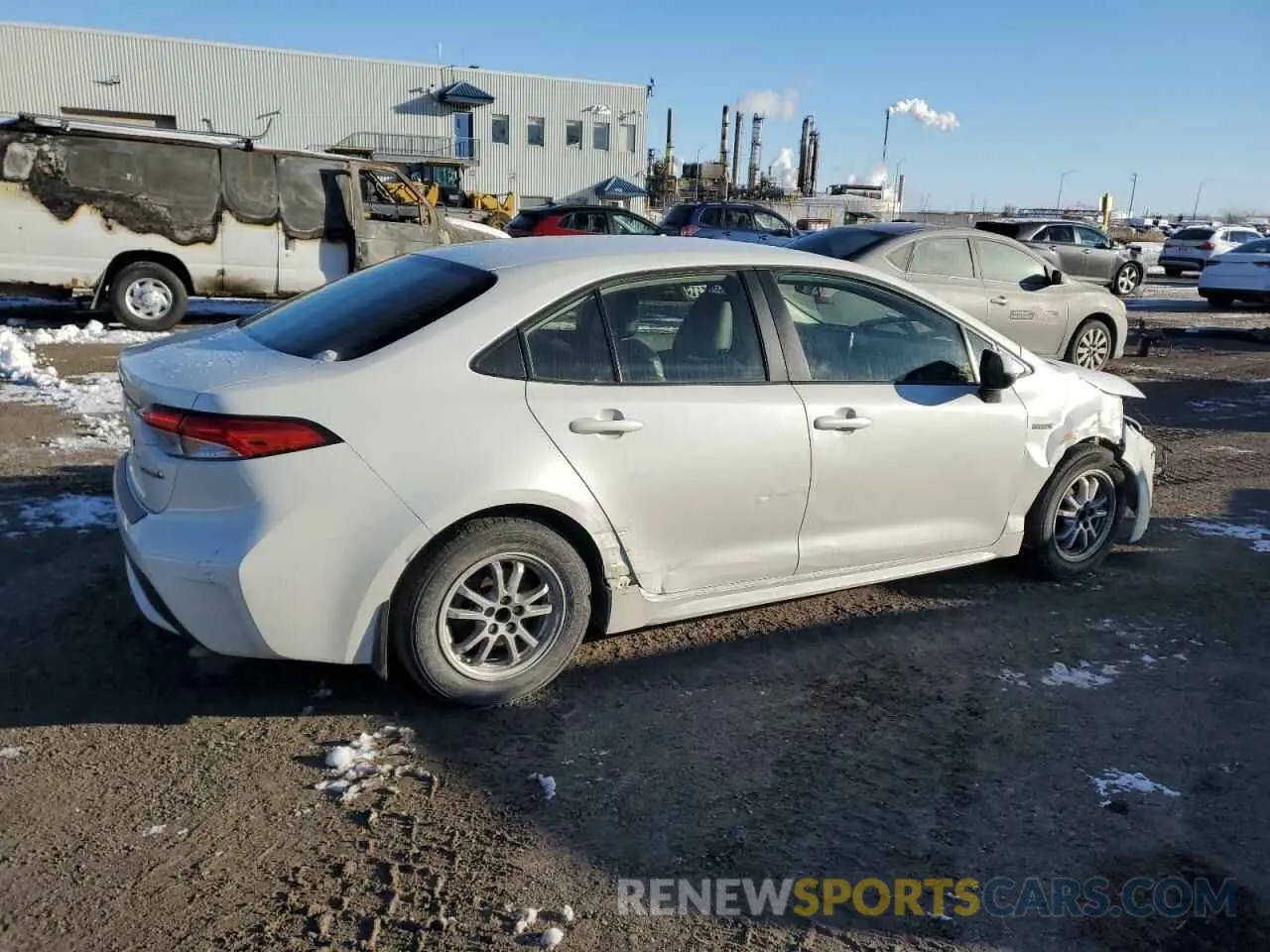 3 fotografías del automóvil dañado JTDBBRBE7LJ025492 TOYOTA COROLLA 2020