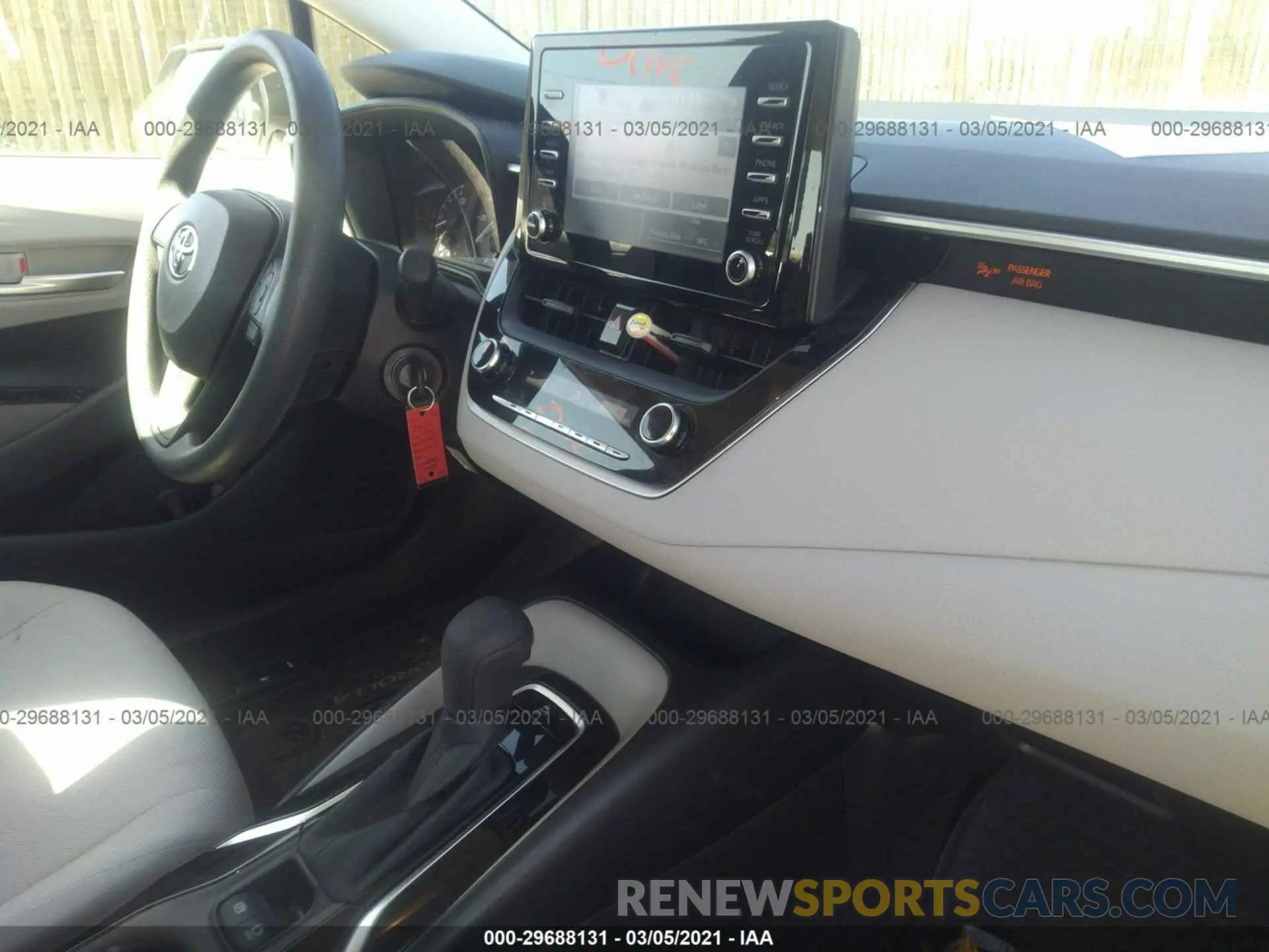 5 fotografías del automóvil dañado JTDDPRAE0LJ082600 TOYOTA COROLLA 2020