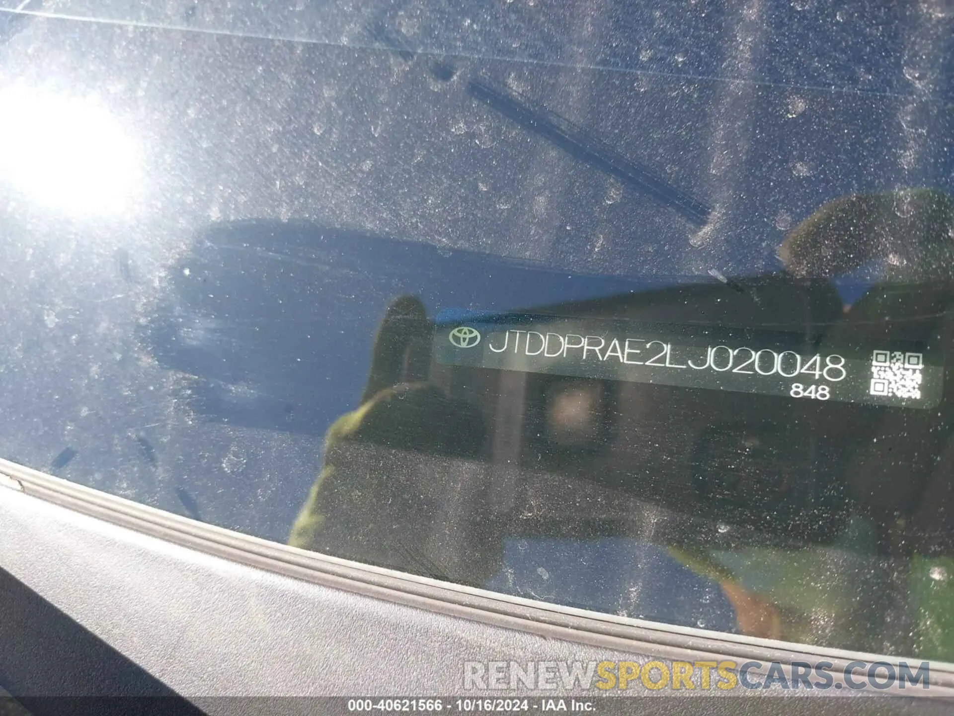 9 fotografías del automóvil dañado JTDDPRAE2LJ020048 TOYOTA COROLLA 2020