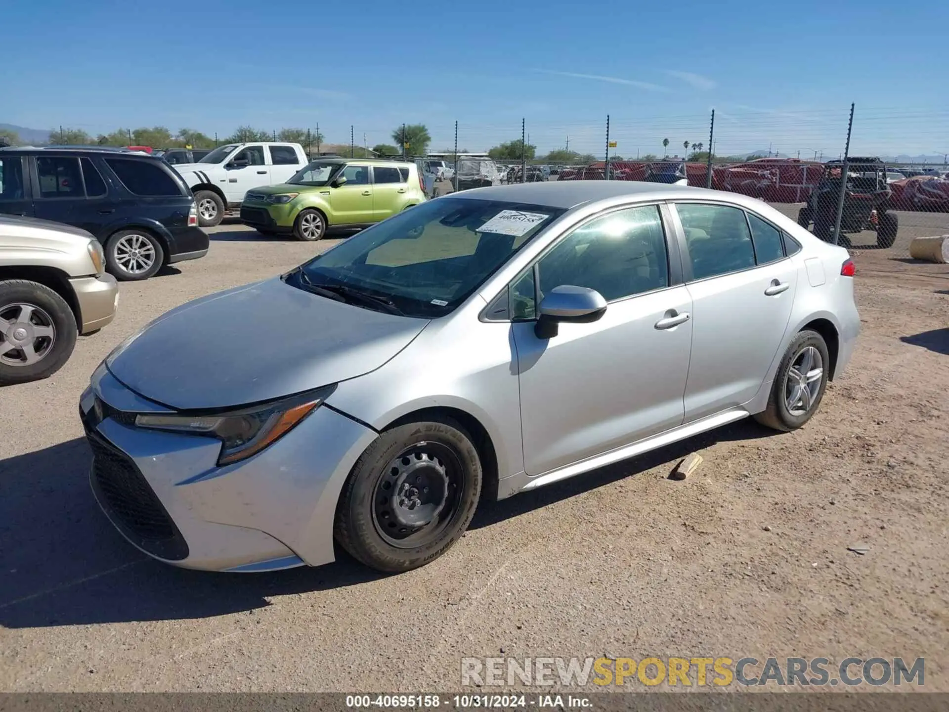 2 fotografías del automóvil dañado JTDDPRAE7LJ048931 TOYOTA COROLLA 2020