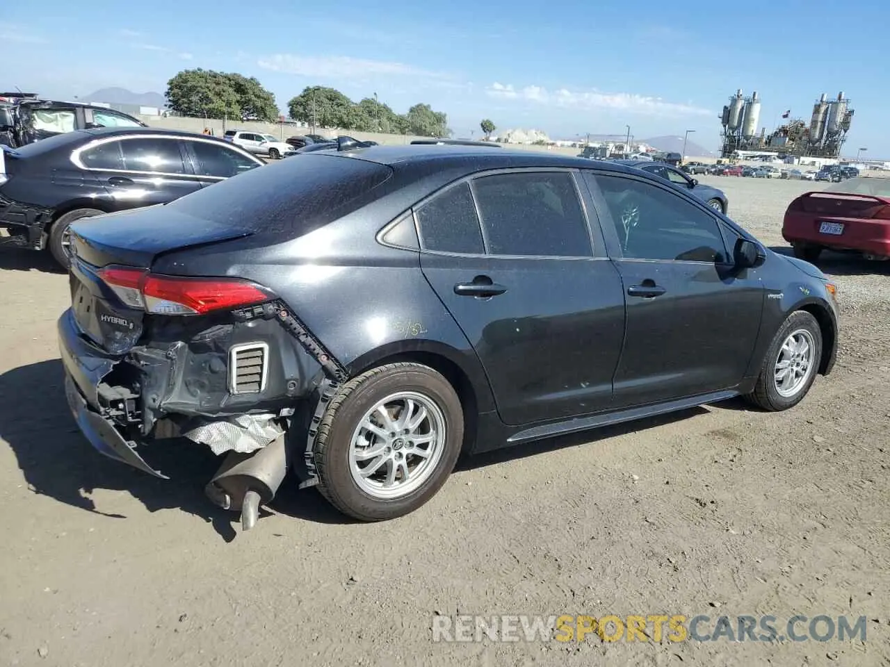 3 fotografías del automóvil dañado JTDEBRBE1LJ005073 TOYOTA COROLLA 2020
