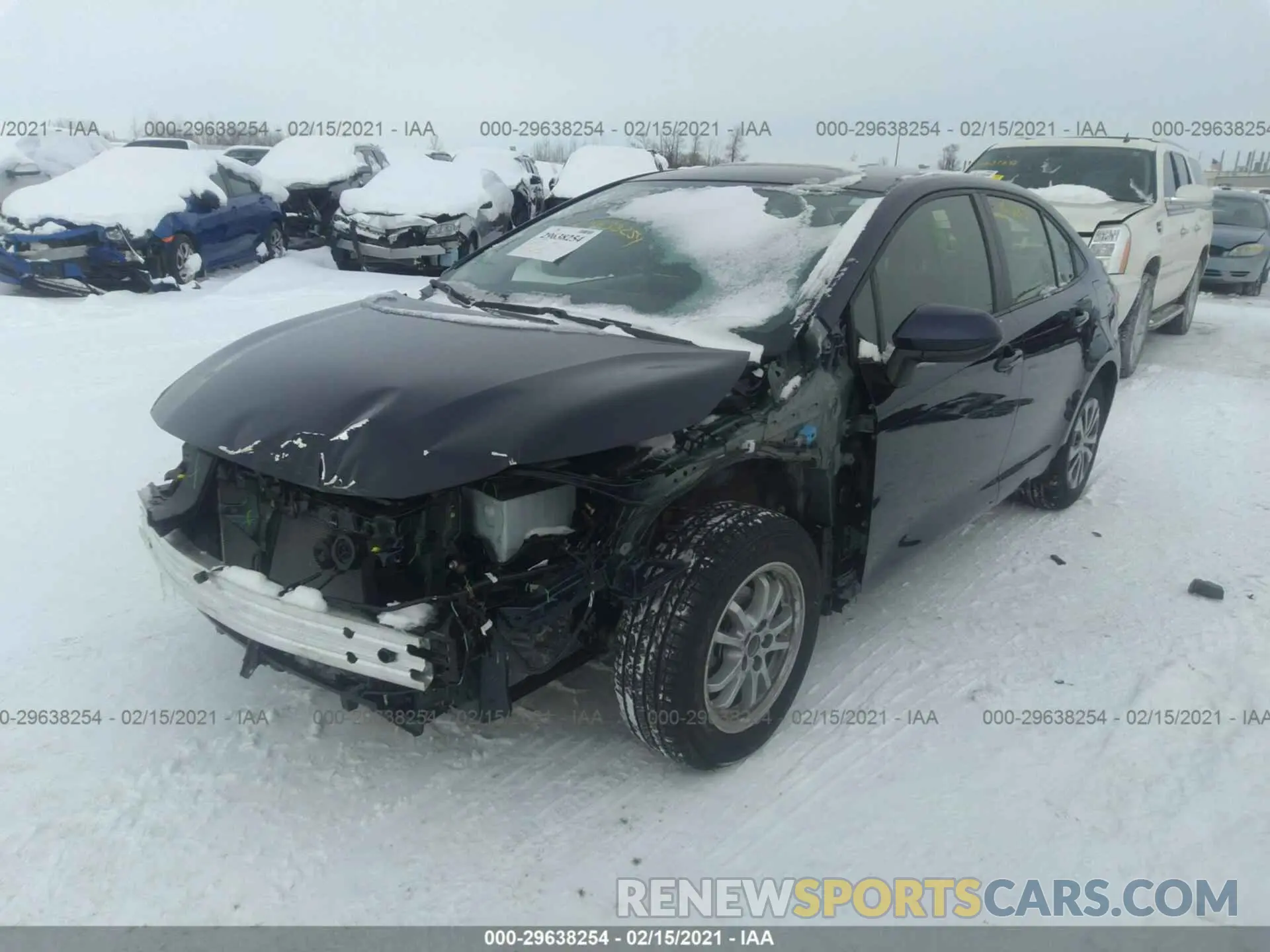2 fotografías del automóvil dañado JTDEBRBE1LJ007812 TOYOTA COROLLA 2020