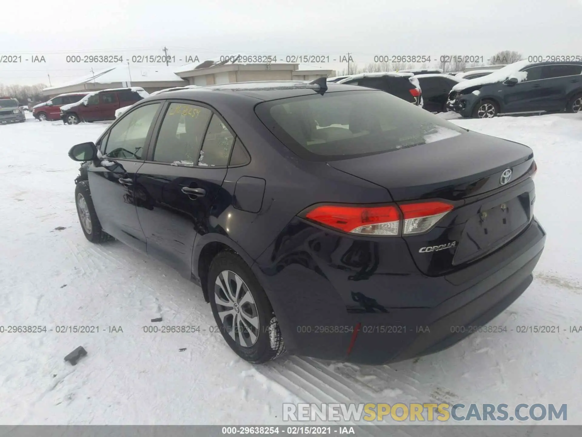 3 fotografías del automóvil dañado JTDEBRBE1LJ007812 TOYOTA COROLLA 2020