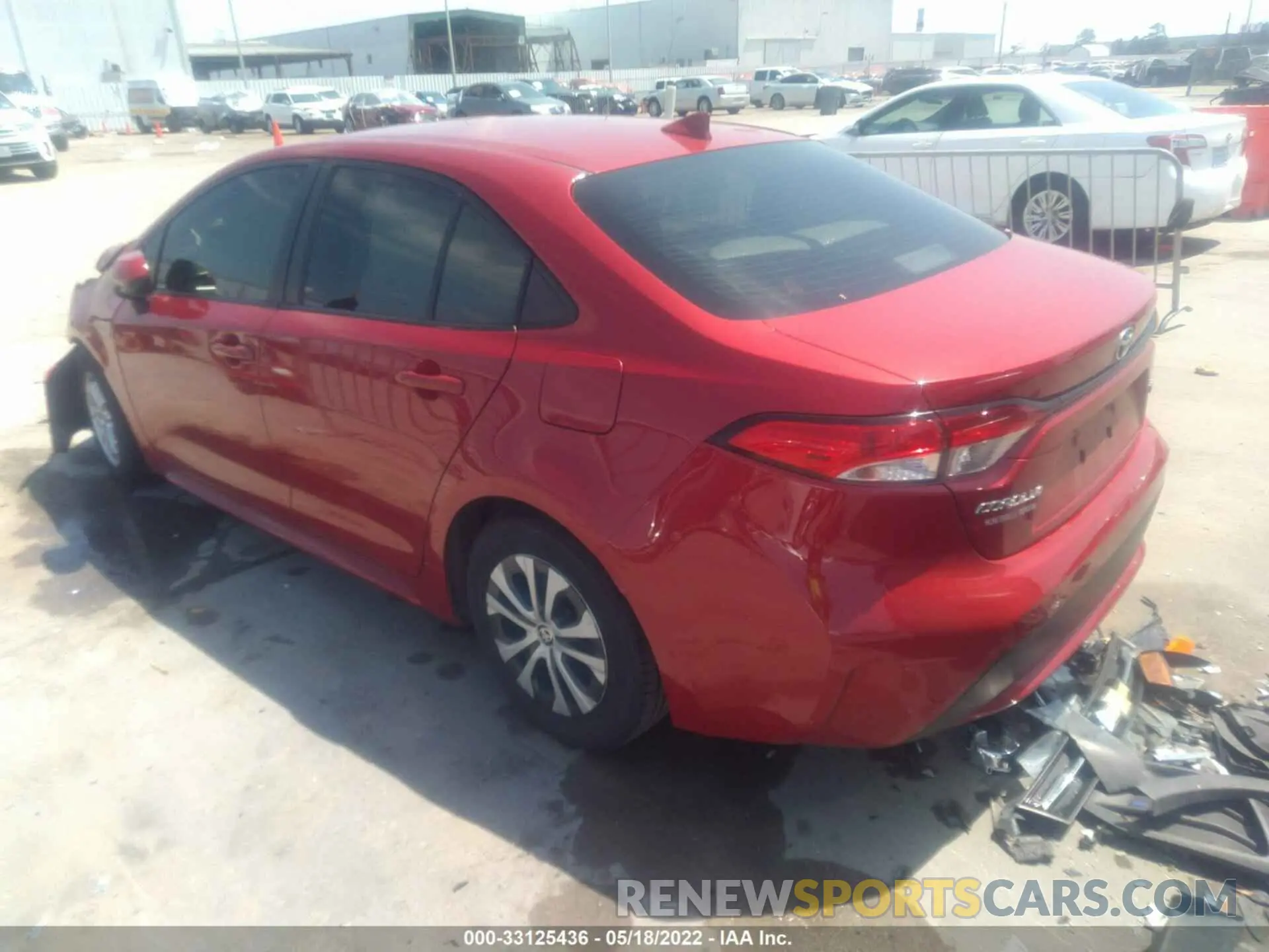 3 fotografías del automóvil dañado JTDEBRBE1LJ012413 TOYOTA COROLLA 2020