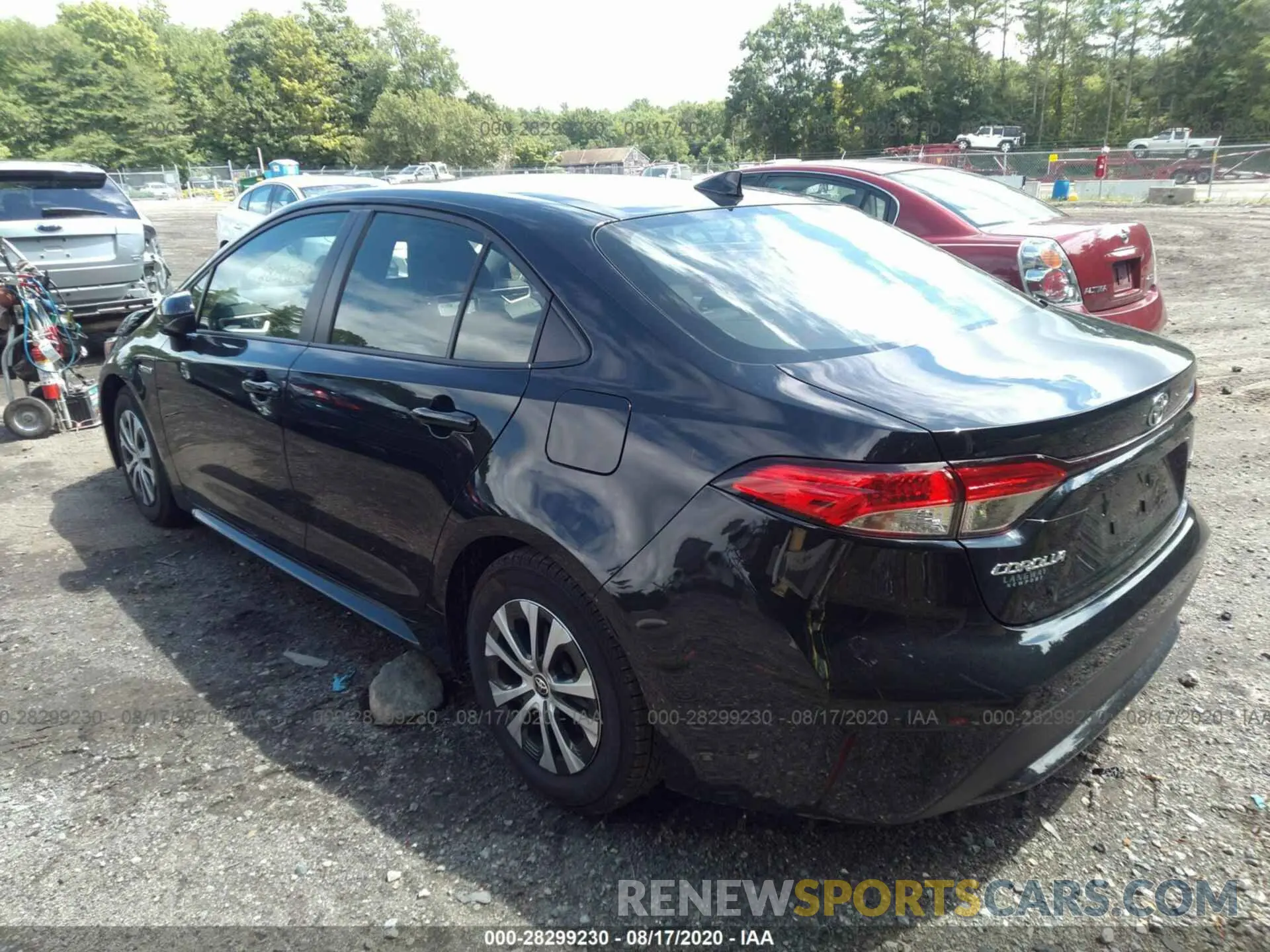 3 fotografías del automóvil dañado JTDEBRBE1LJ024688 TOYOTA COROLLA 2020