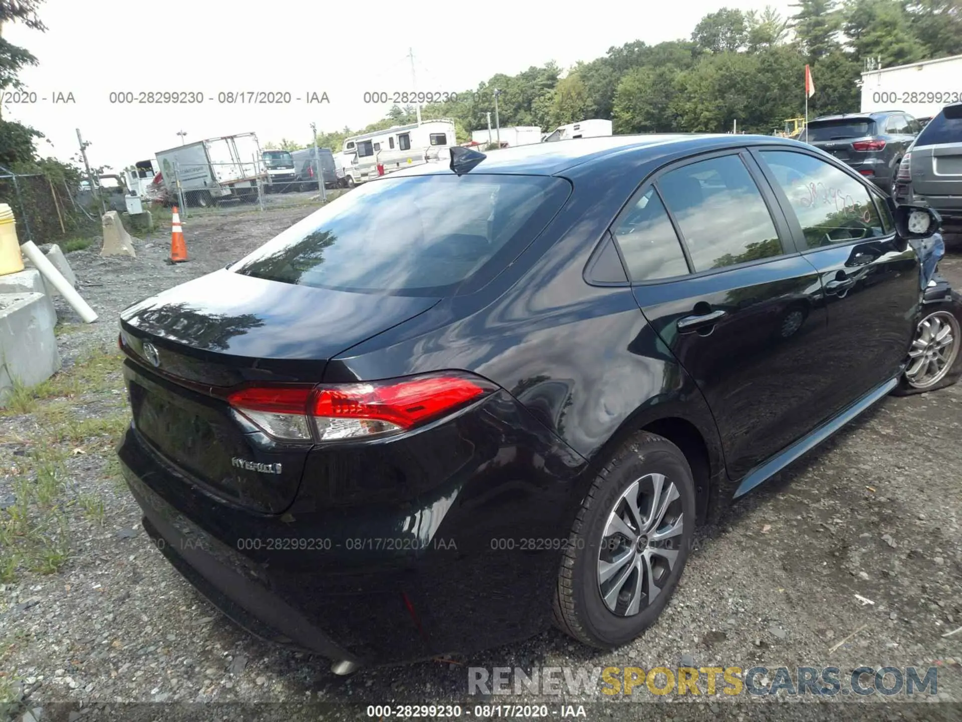 4 fotografías del automóvil dañado JTDEBRBE1LJ024688 TOYOTA COROLLA 2020
