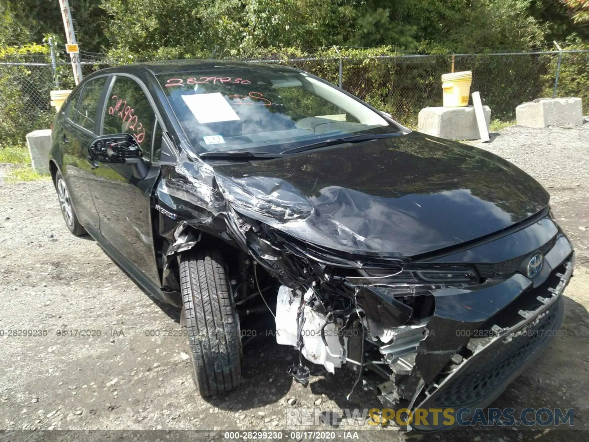 6 fotografías del automóvil dañado JTDEBRBE1LJ024688 TOYOTA COROLLA 2020