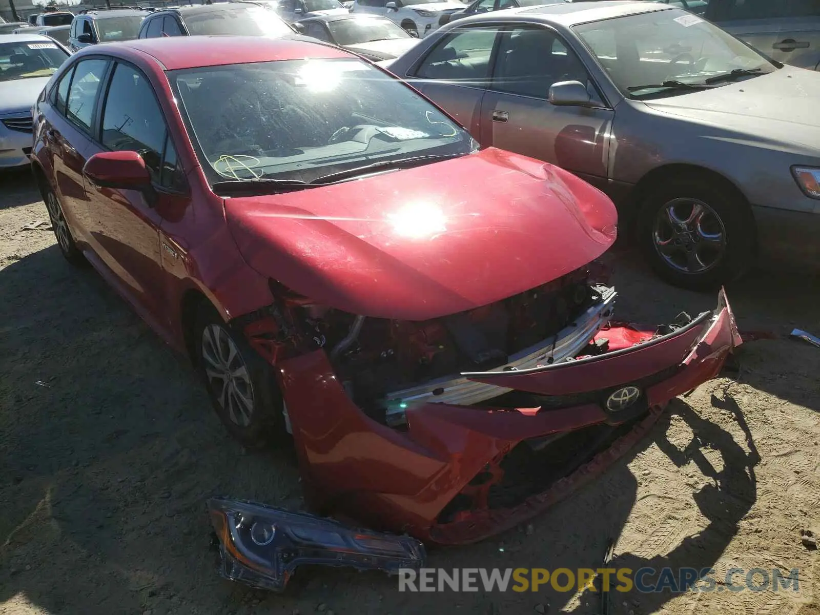 1 fotografías del automóvil dañado JTDEBRBE1LJ025355 TOYOTA COROLLA 2020
