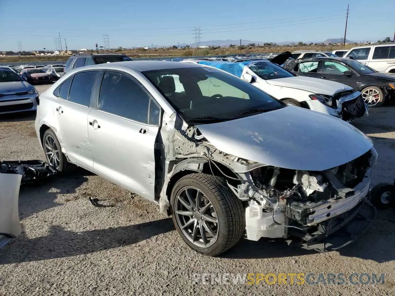 4 fotografías del automóvil dañado JTDEBRBE2LJ010816 TOYOTA COROLLA 2020
